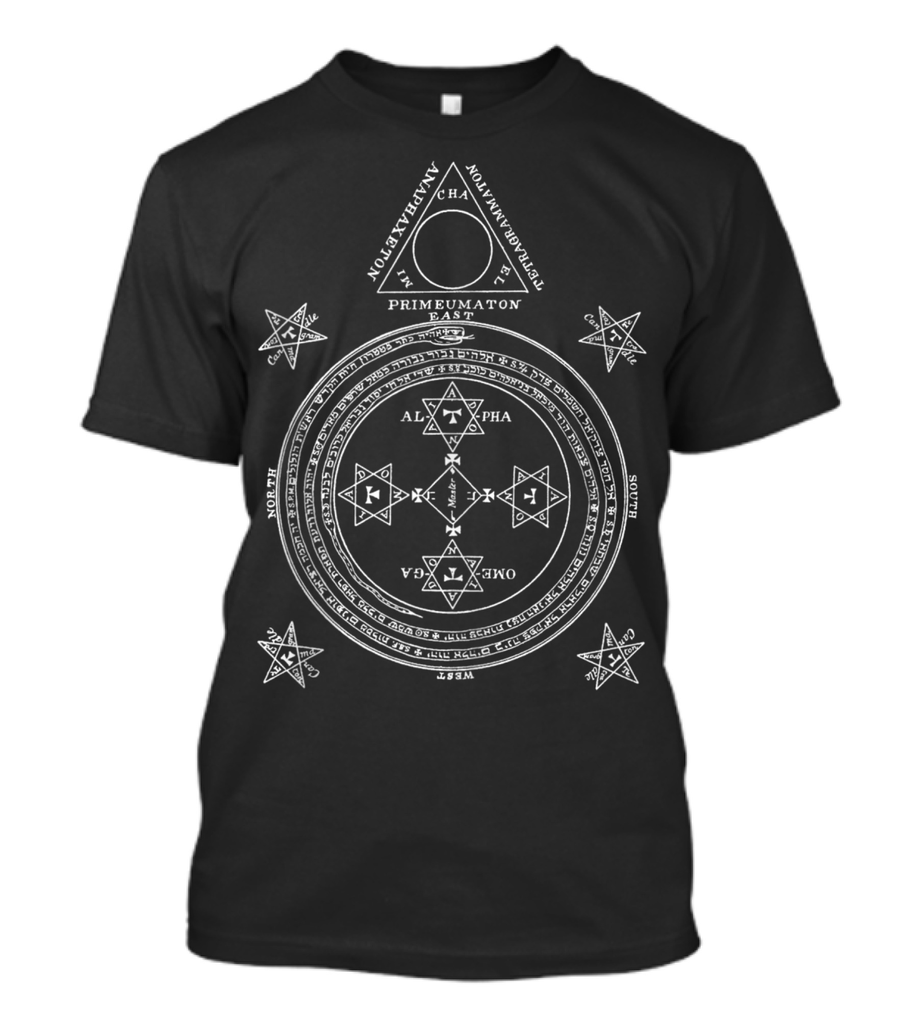 Primeumaton Anaphaxeton Mystic Circle Alpha Omega Sigil T-Shirt