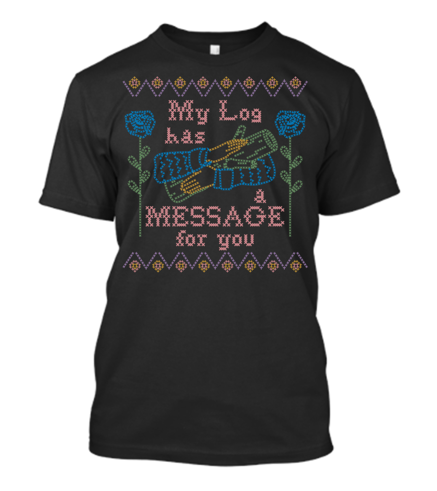 My Log Has A Message For You Twin Peaks Textile T-Shirt