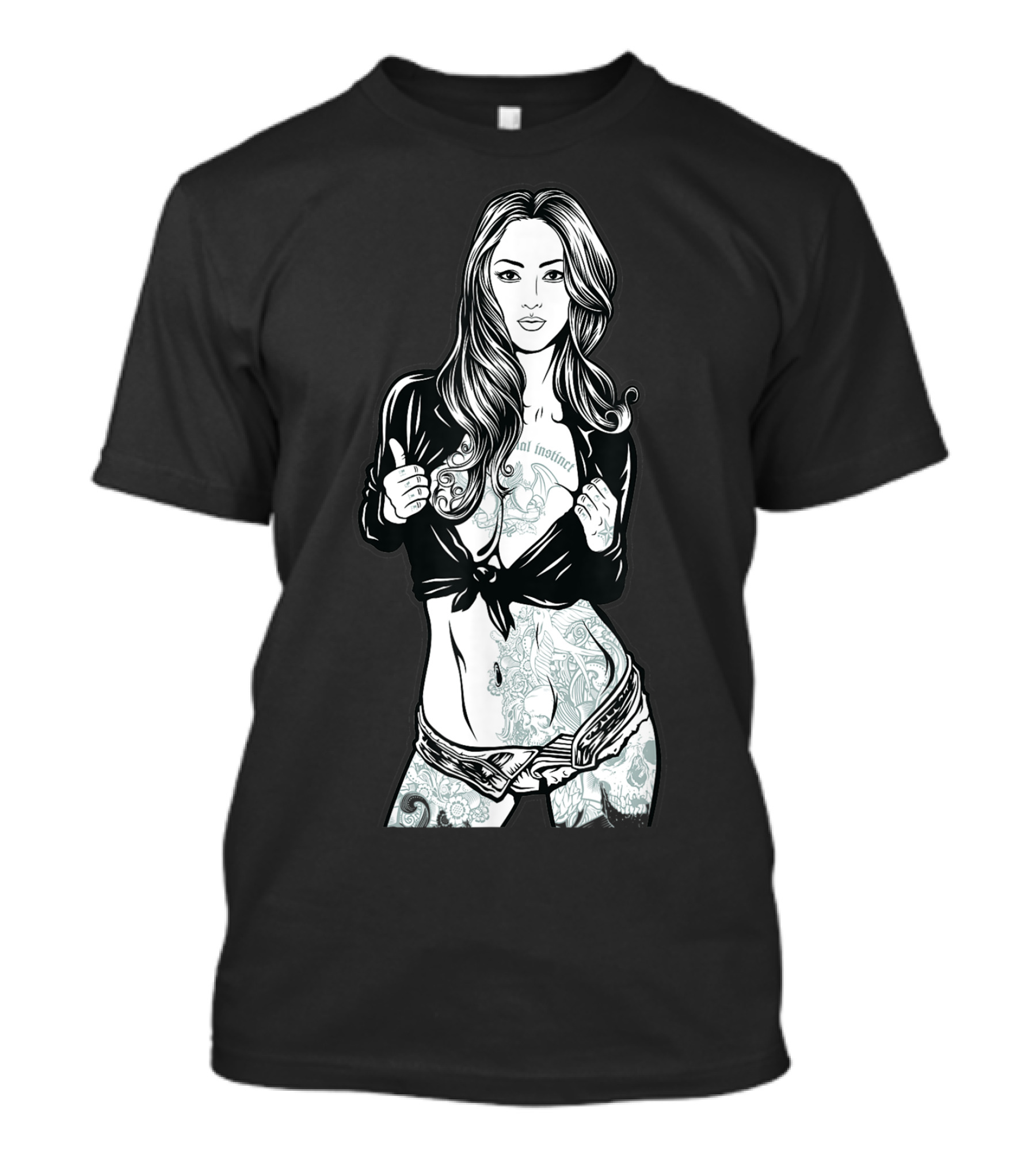 Fatal Instinct For Cool People Tattoo Art By Mevs T-Shirt