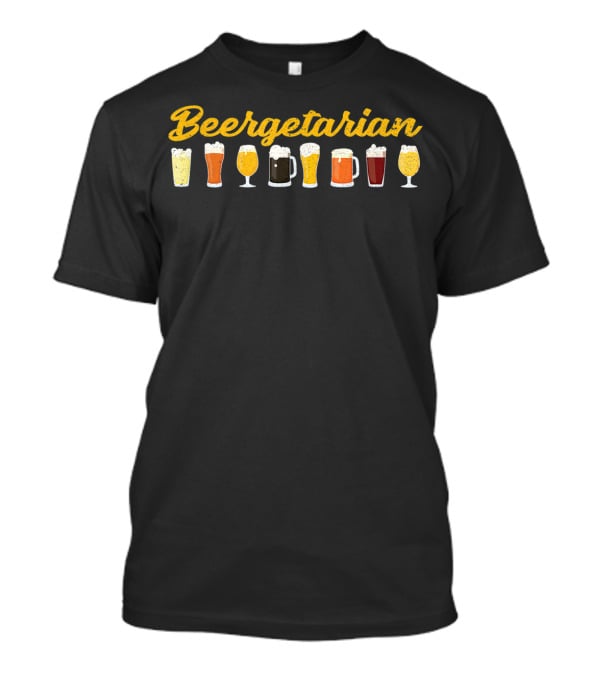 Beergetarian Beer Lover Funny Beer Brewing Beer Glasses T-Shirt