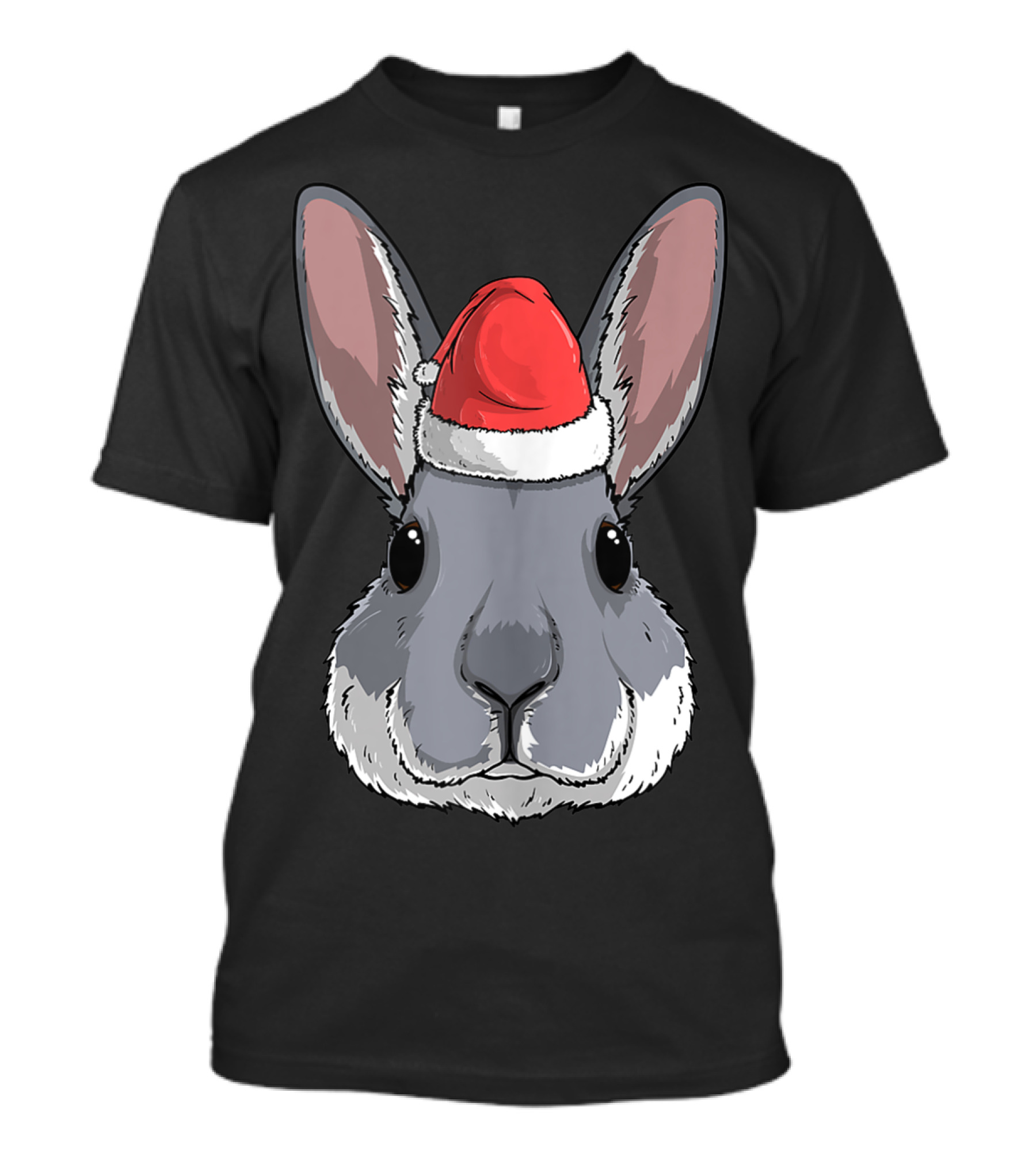 Bunny Rabbit Santa Claus Hat Christmas Xmas Festive Holiday Rabbit T-Shirt