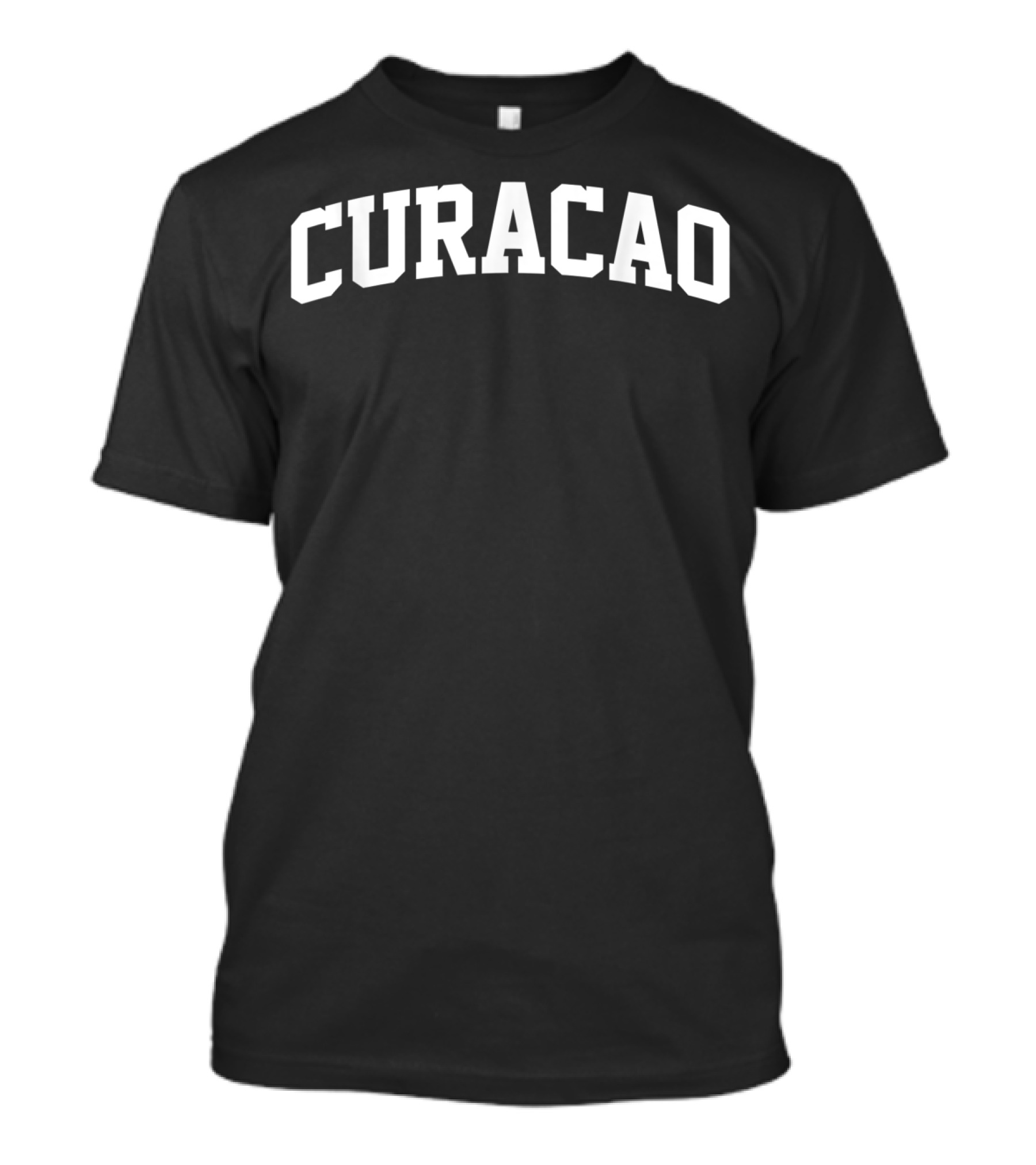Curacao Vintage Sports Team Arch Text T-Shirt