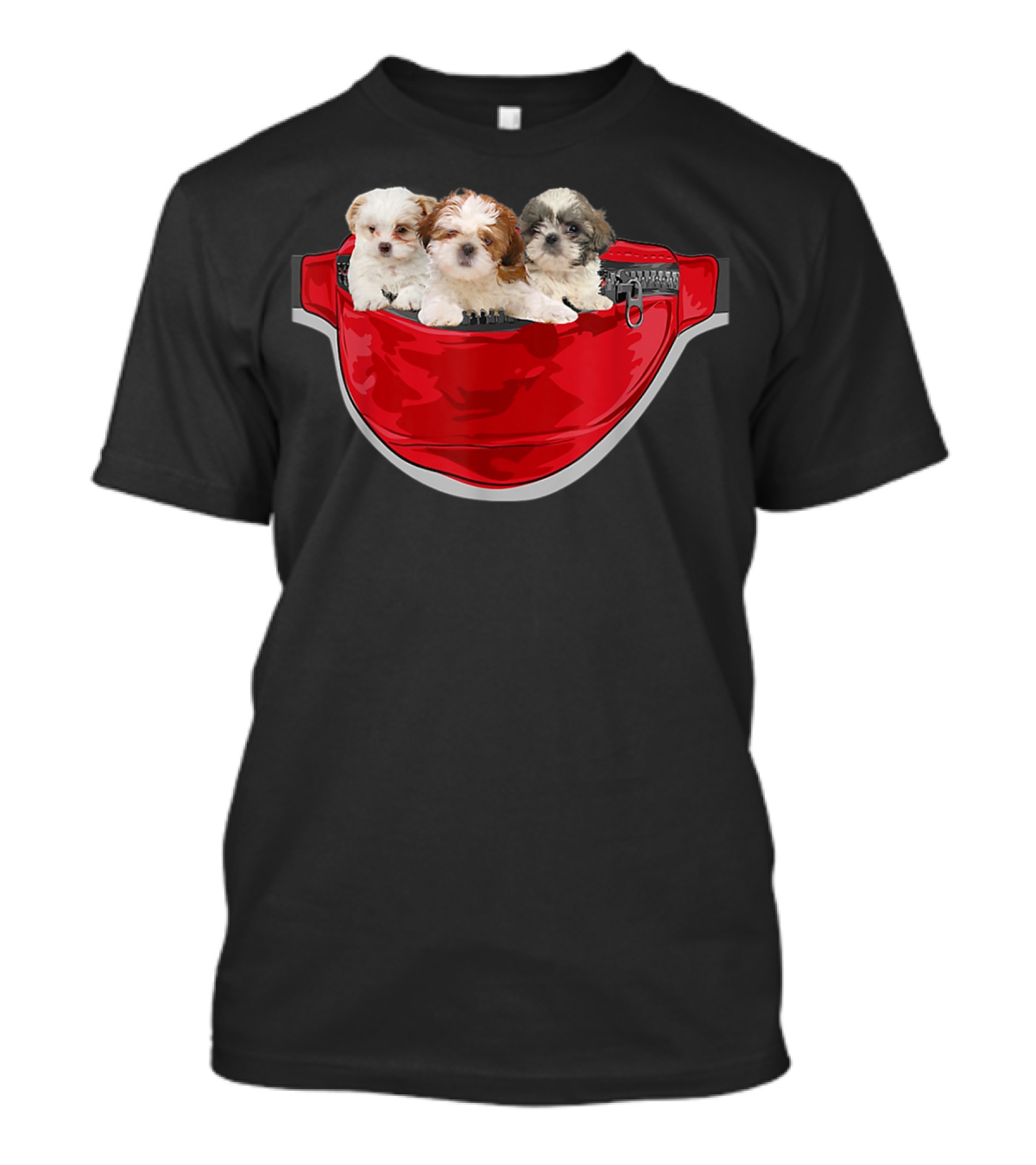 Funny Shih Tzu Dog Pocket Waist Pack Lover T-Shirt