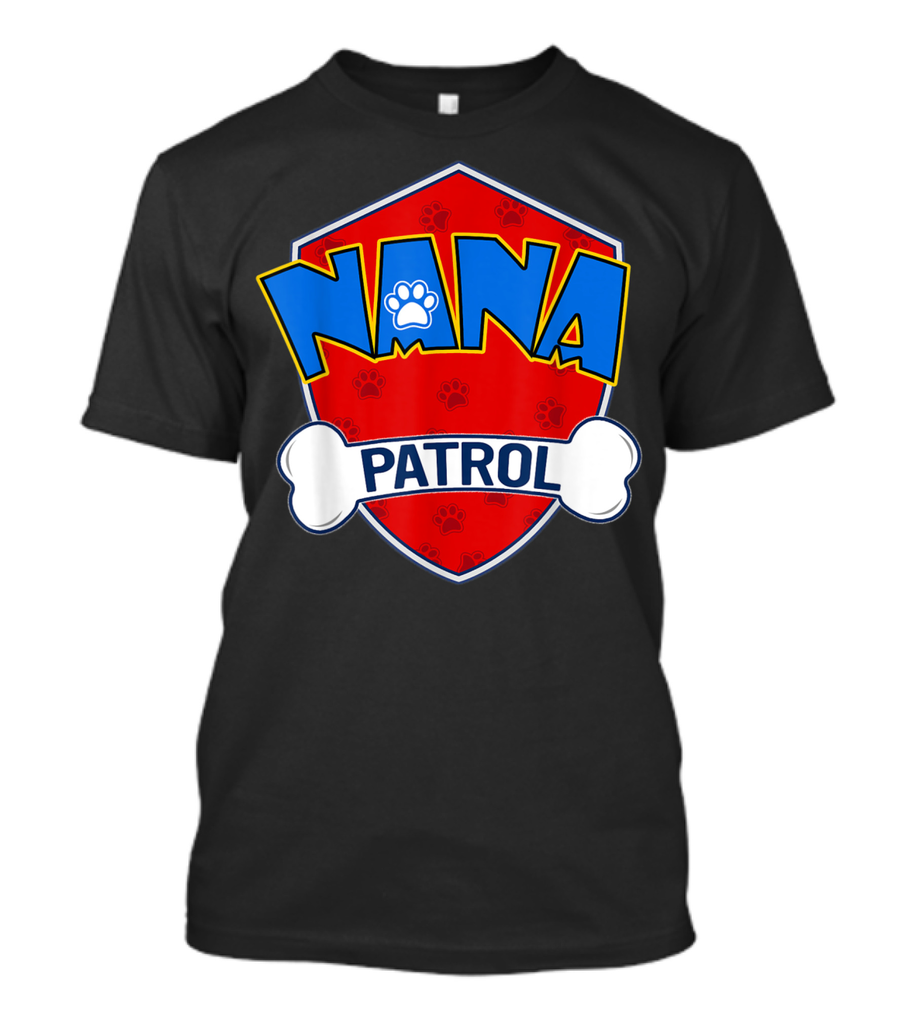 Nana Patrol Paw Badge Shield T-Shirt