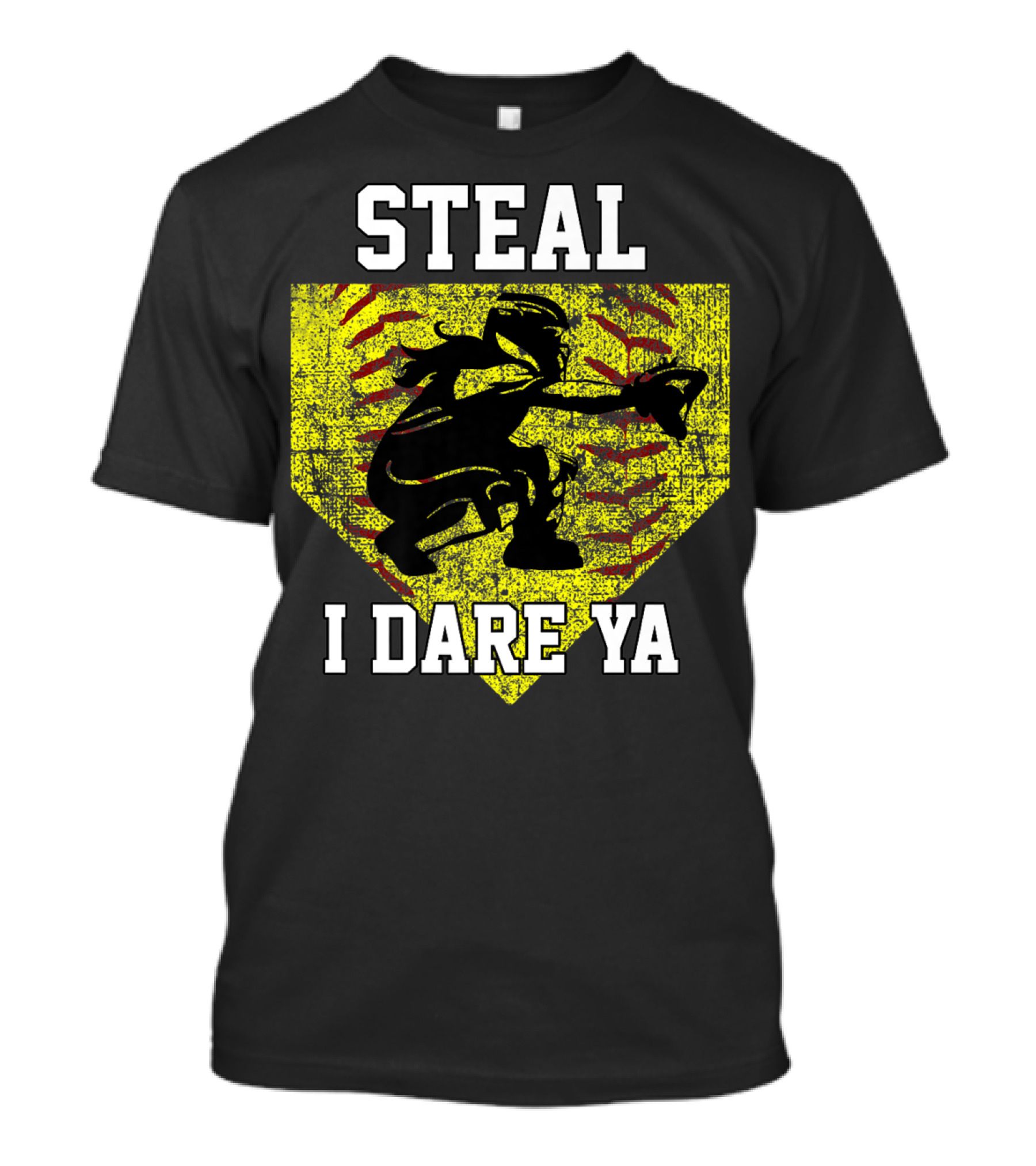 Steal I Dare Ya Softball Catcher Player T-Shirt