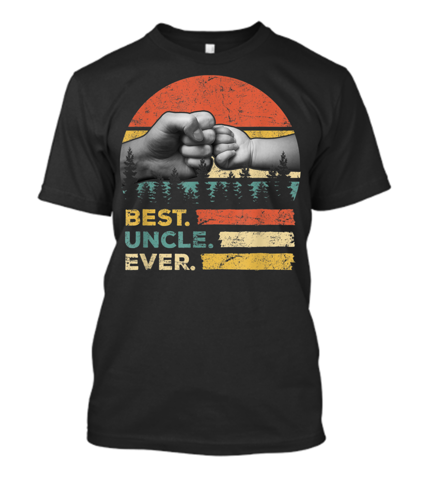 Best Uncle Ever Vintage Forest Fist Bump T-Shirt
