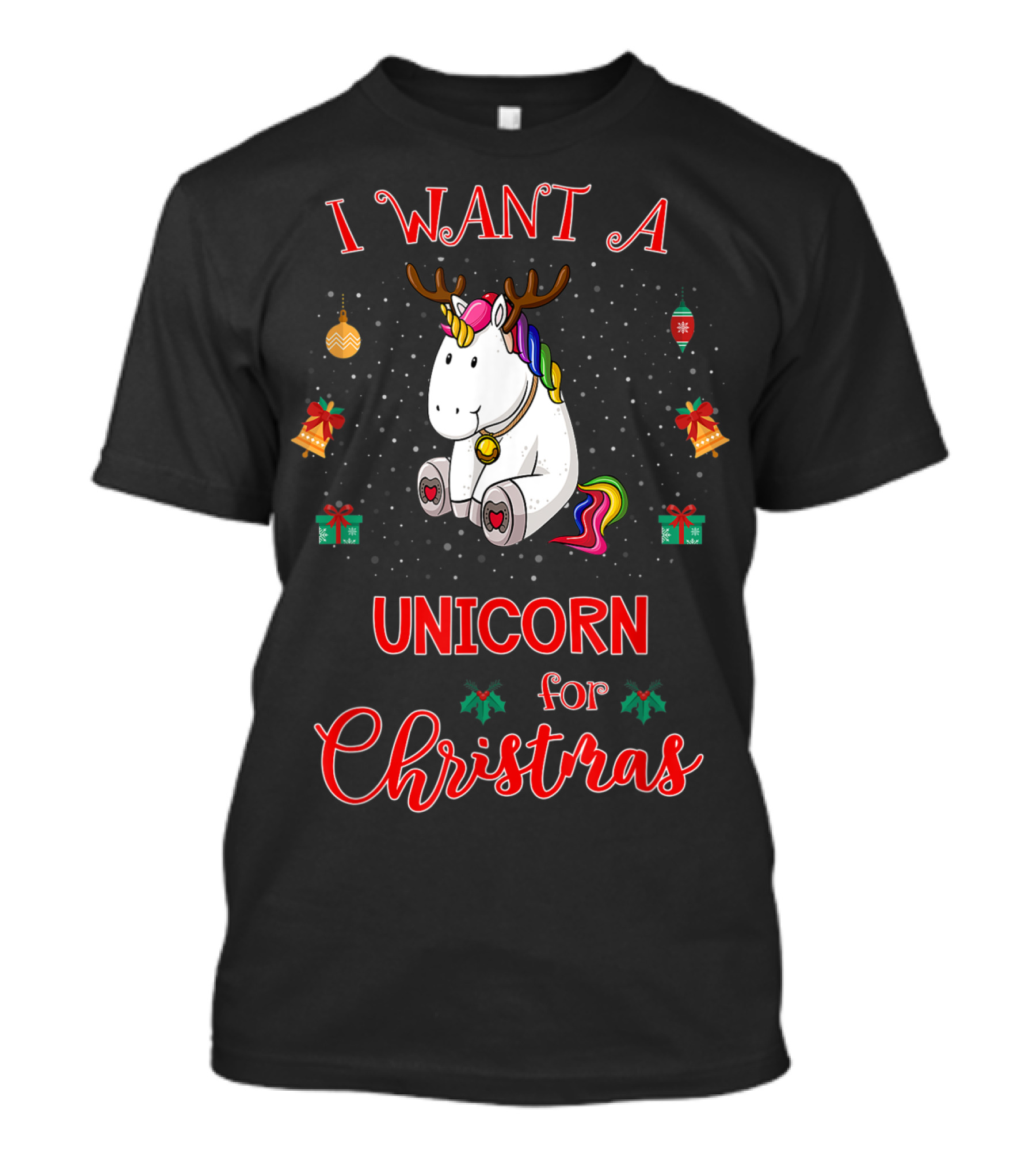 I Want A Unicorn For Christmas Funny Unicorn Xmas Pajama T-Shirt