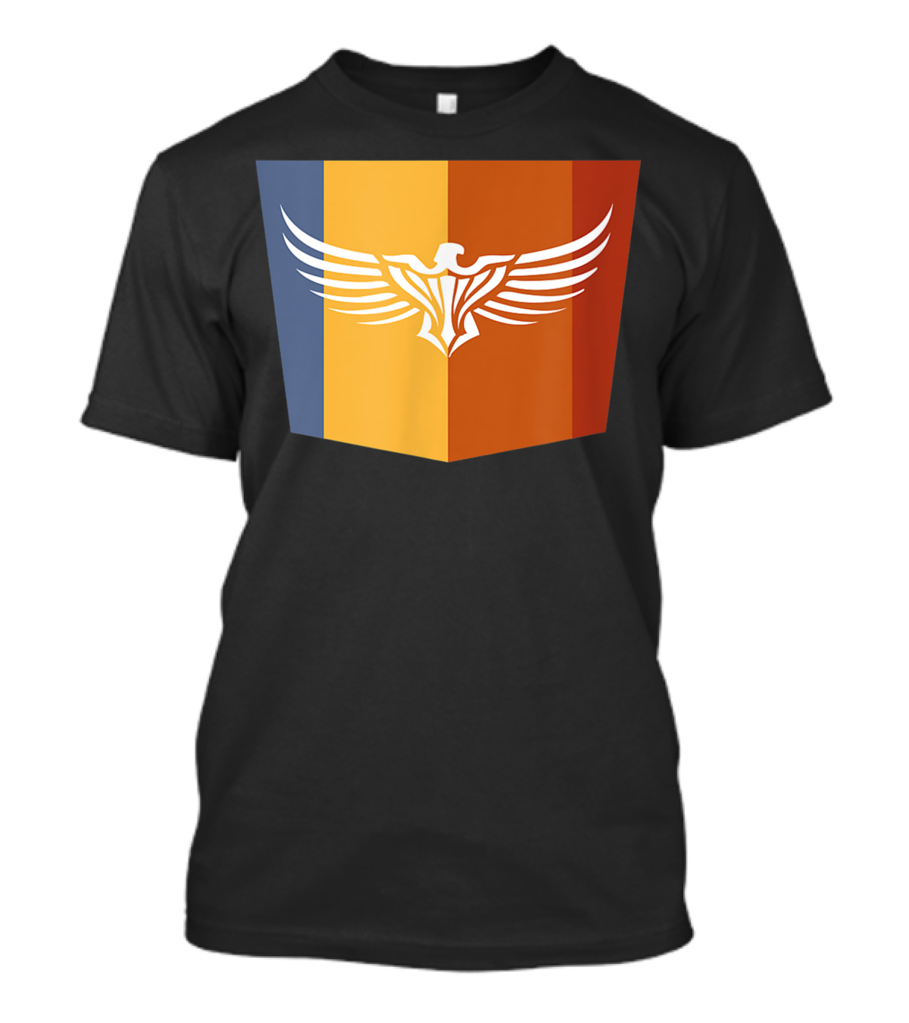 Falcon Great Eagle Winged Emblem With Tricolor Shield T-Shirt