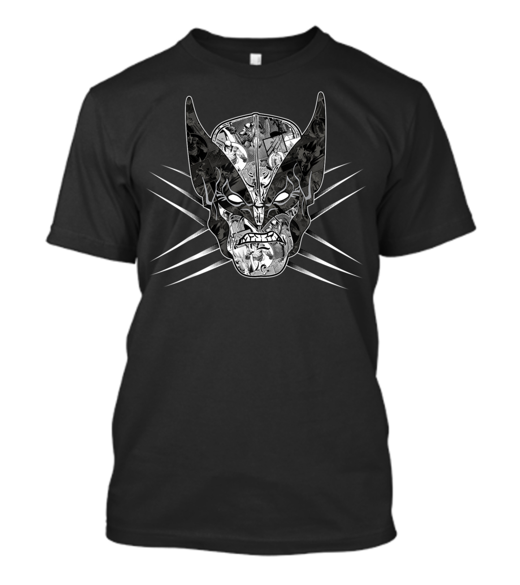 Marvel Xmen Wolverine Classic Comic Mask Claws T-Shirt