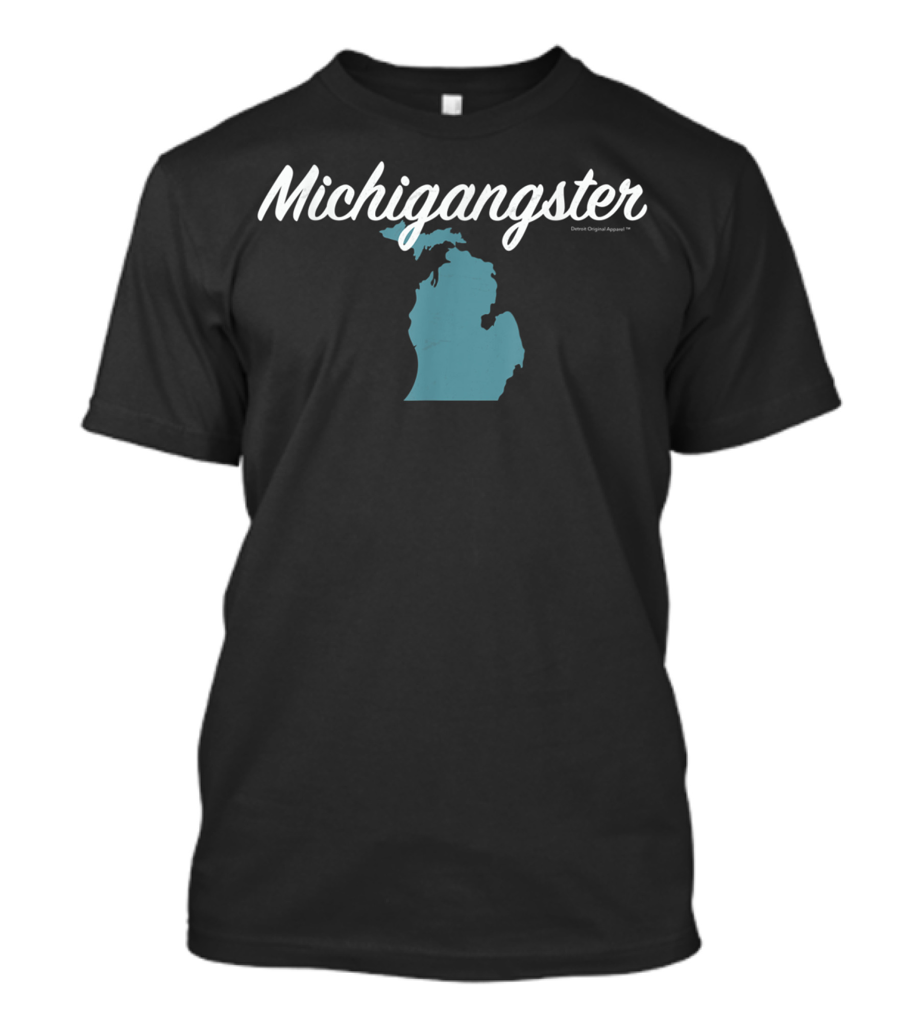Michigangster Detroit Michigan Mitten Map T-Shirt