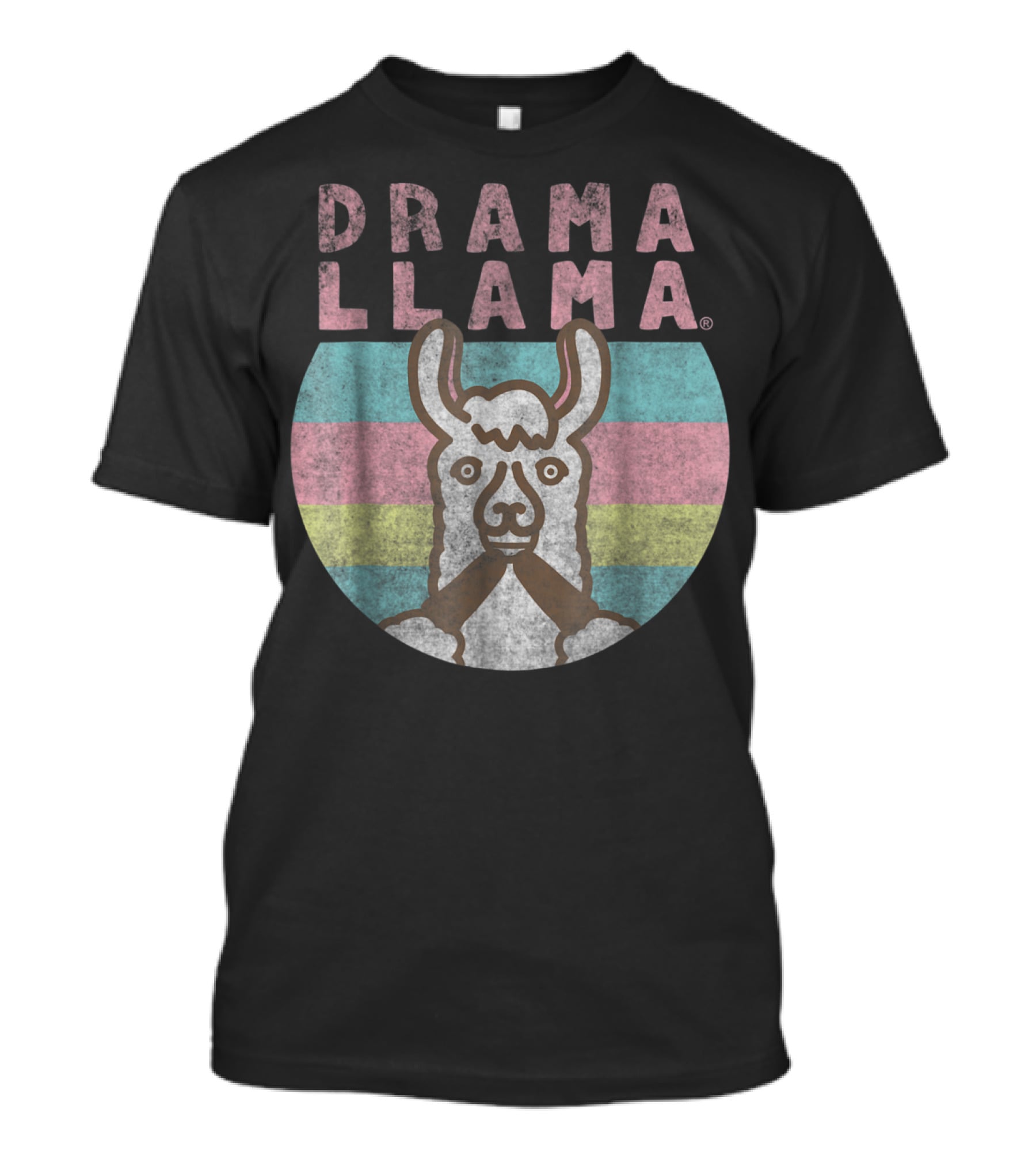 Drama Llama Vintage Classic Lama Retro Stripes T-Shirt