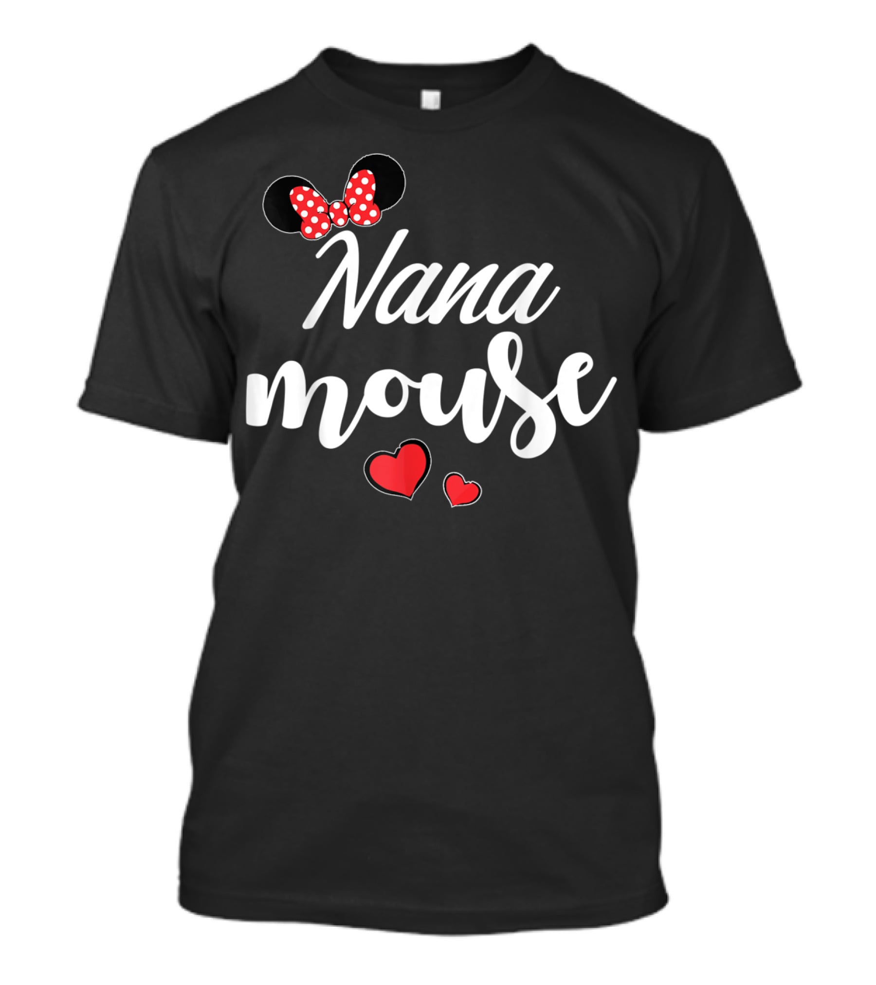 Nana Mouse With Polka Dot Bow And Red Hearts T-Shirt