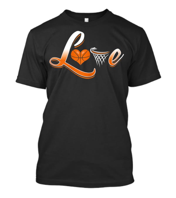 Love Basketball Heart Net T-Shirt