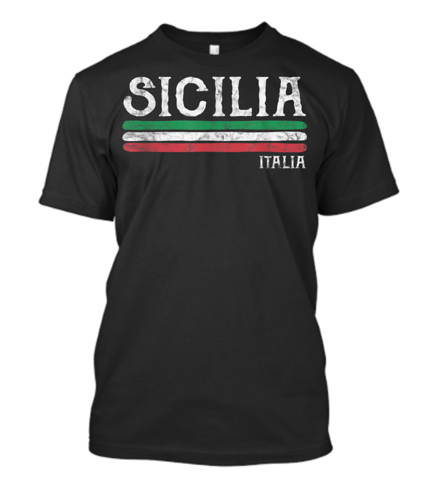 Sicilia Italia Vintage Souvenir Italian Flag T-Shirt