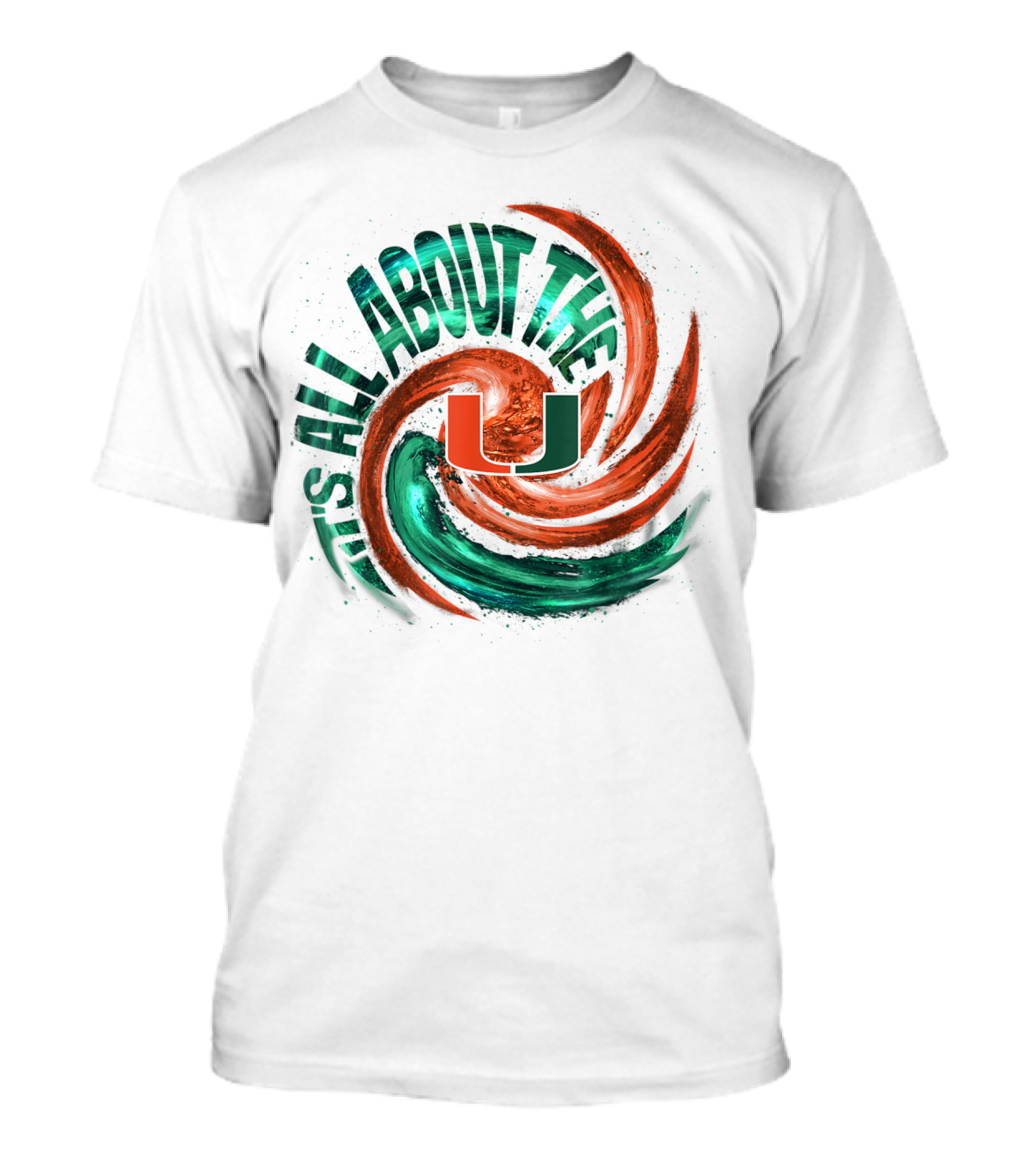 It's All About The U Miami Hurricanes Hurricane Wave T-Shirt