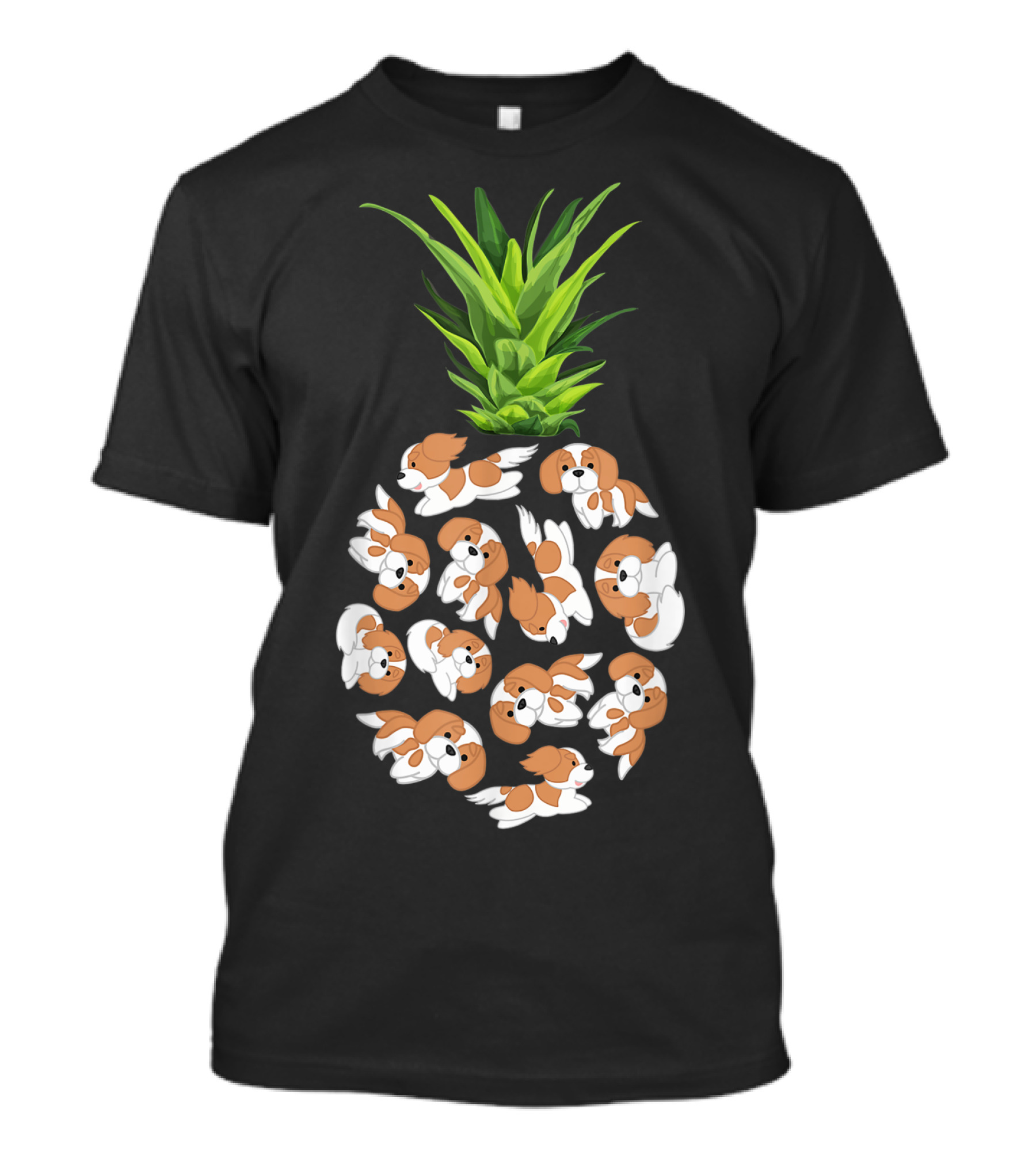 Pineapple Cavalier King Charles Spaniel Summer Pups T-Shirt