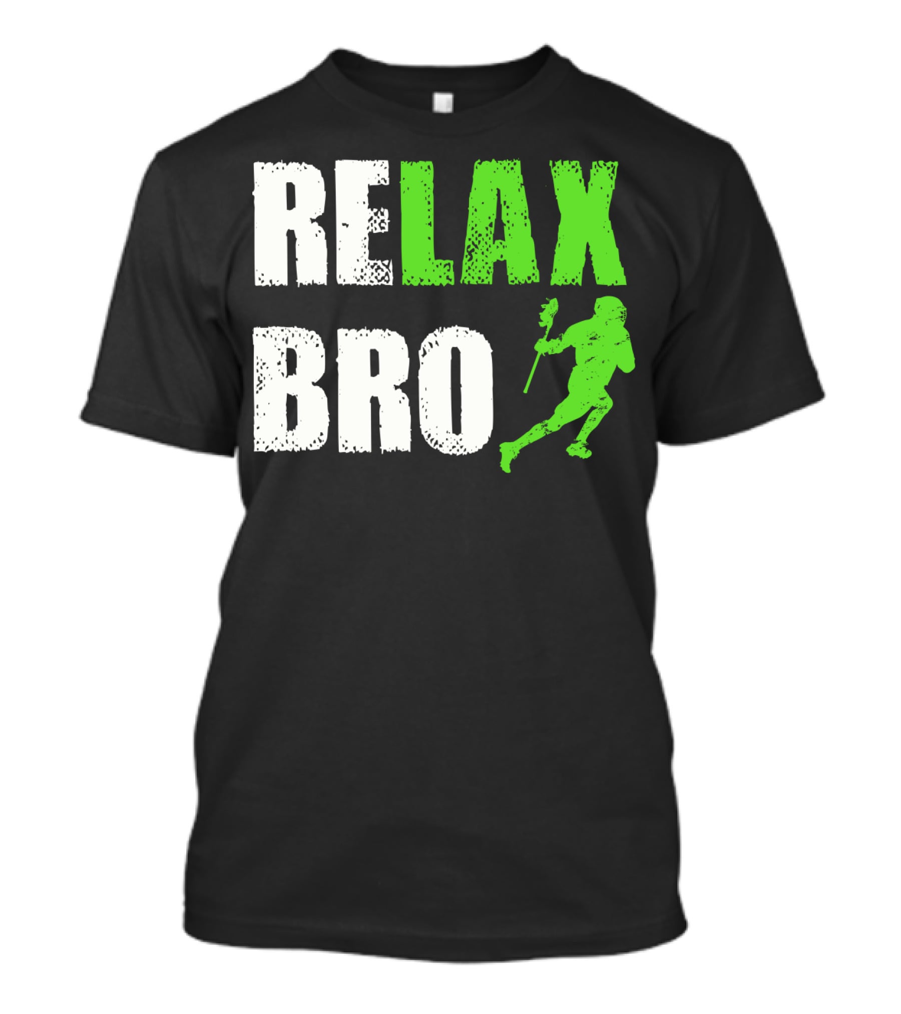 Relax Bro Lacrosse Player Silhouette Sports Team Game T-Shirt