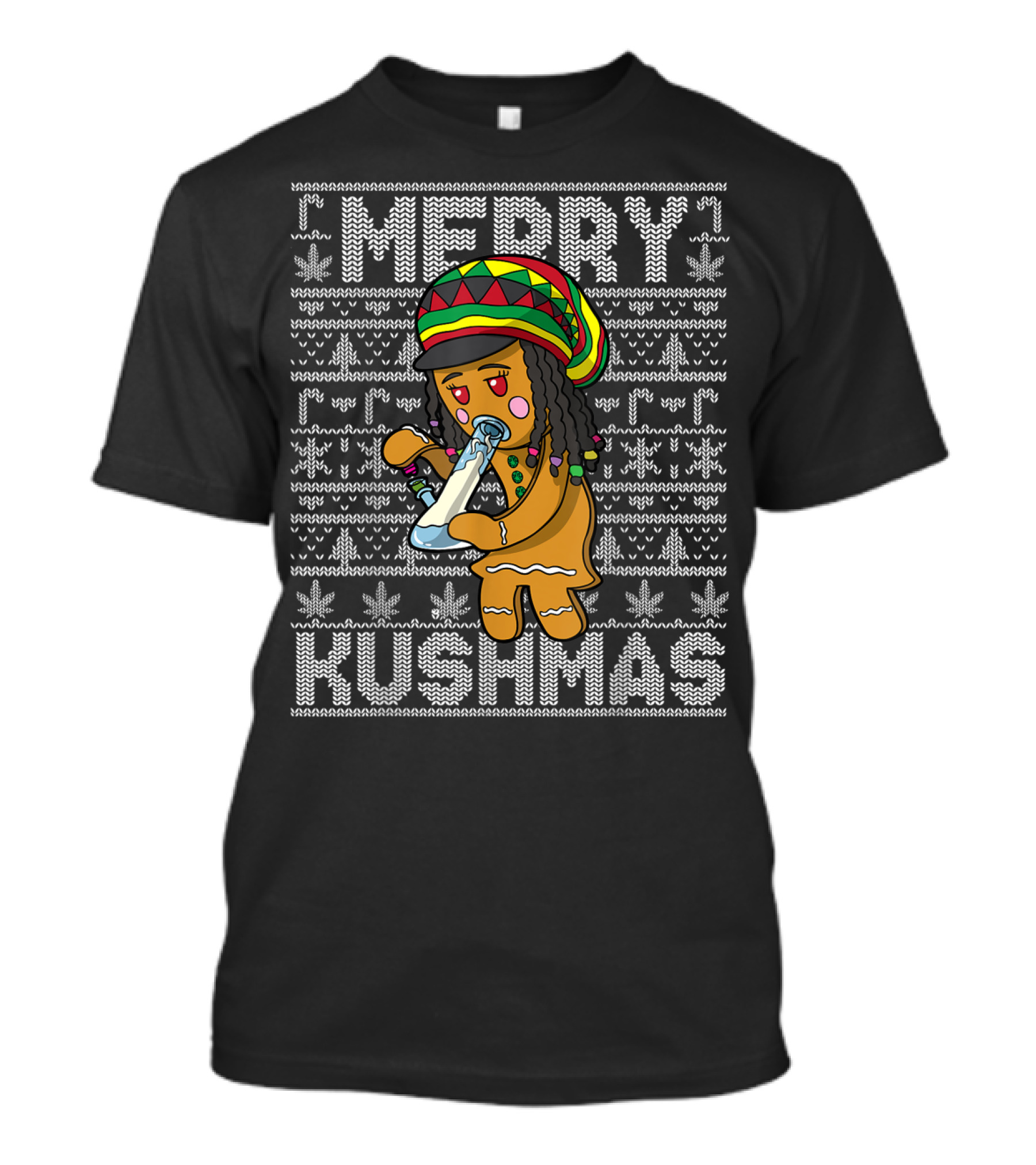 Merry Kushmas Ugly Christmas420 Marijuana T-Shirt