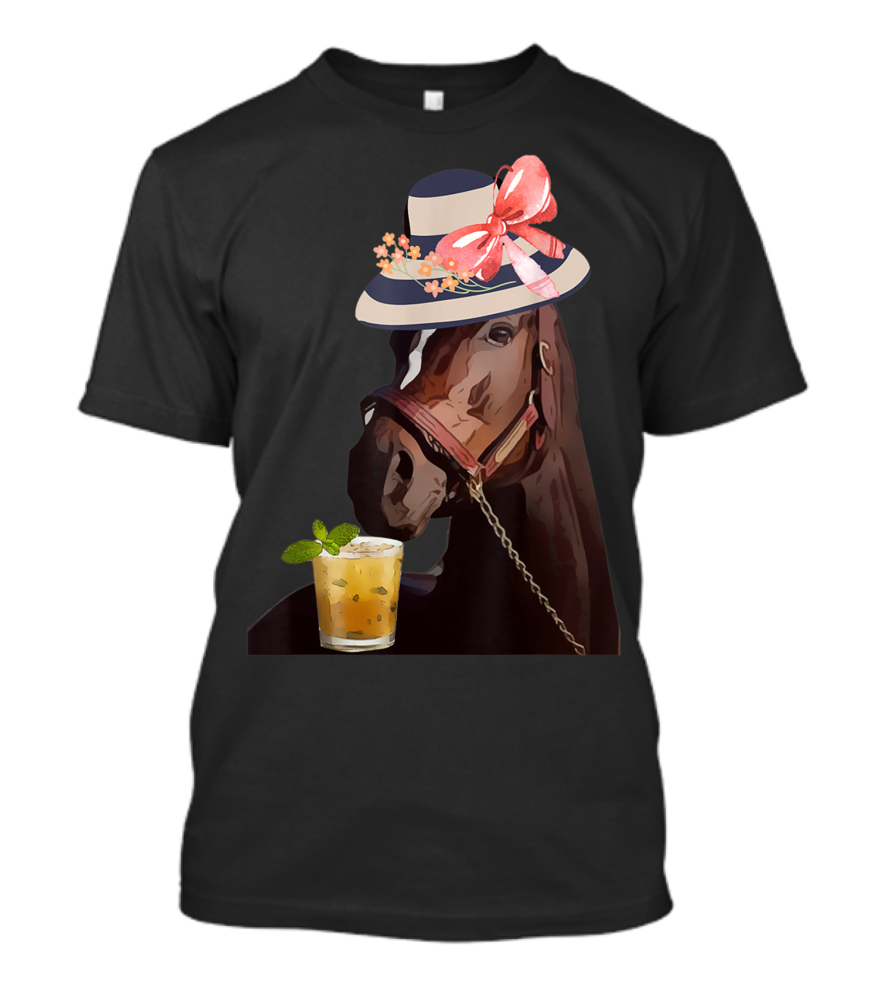 Dapper Horse With Hat And Mint Julep At Funny Derby Party T-Shirt
