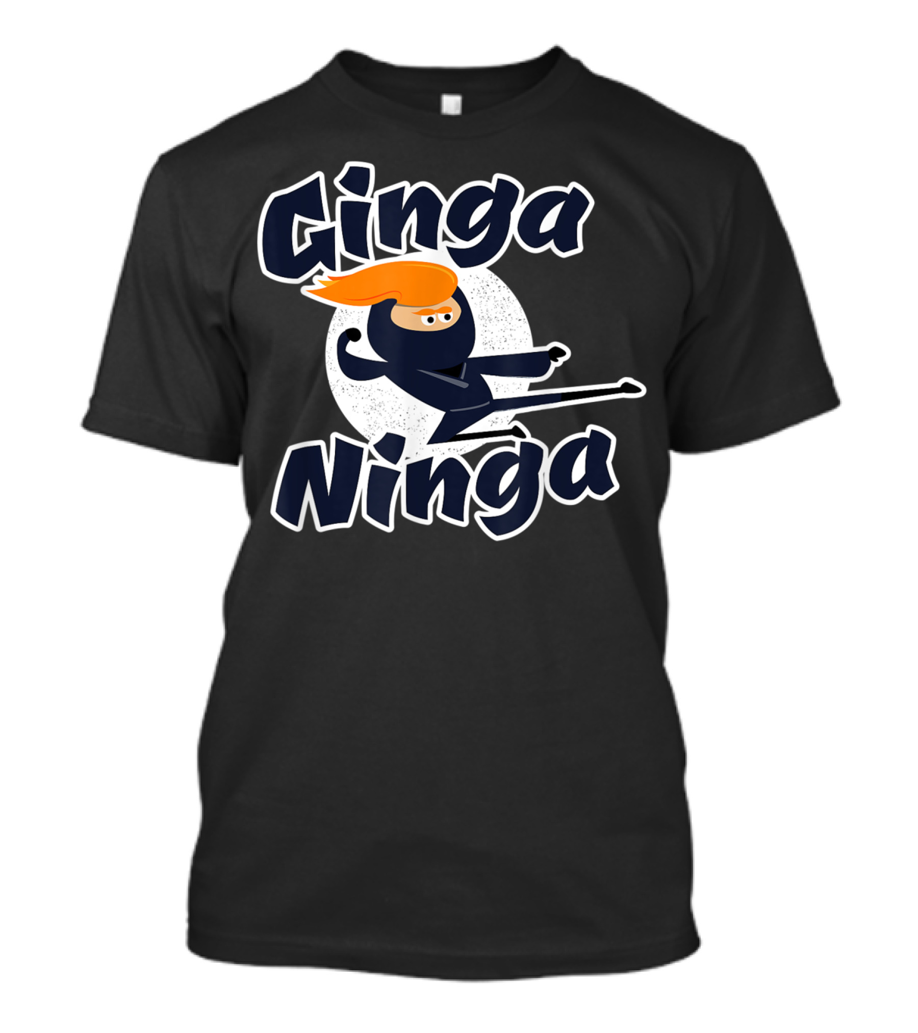 Ginga Ninja Funny Redhead Ninja Kick Action T-Shirt