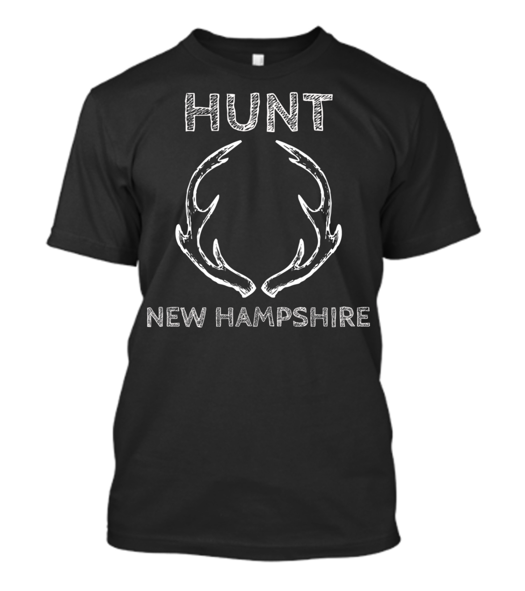 Hunt New Hampshire Deer Antlers T-Shirt