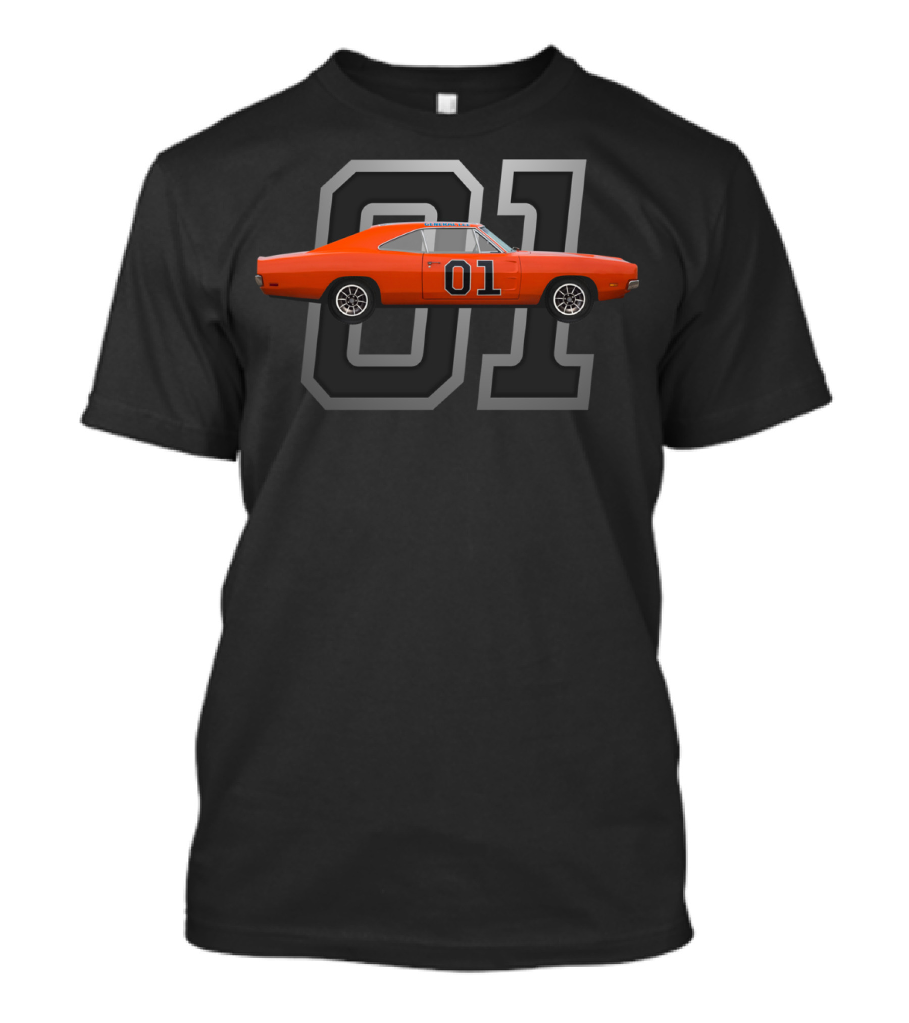 01 Classic Car 1969 Dodge Charger General Dukes T-Shirt