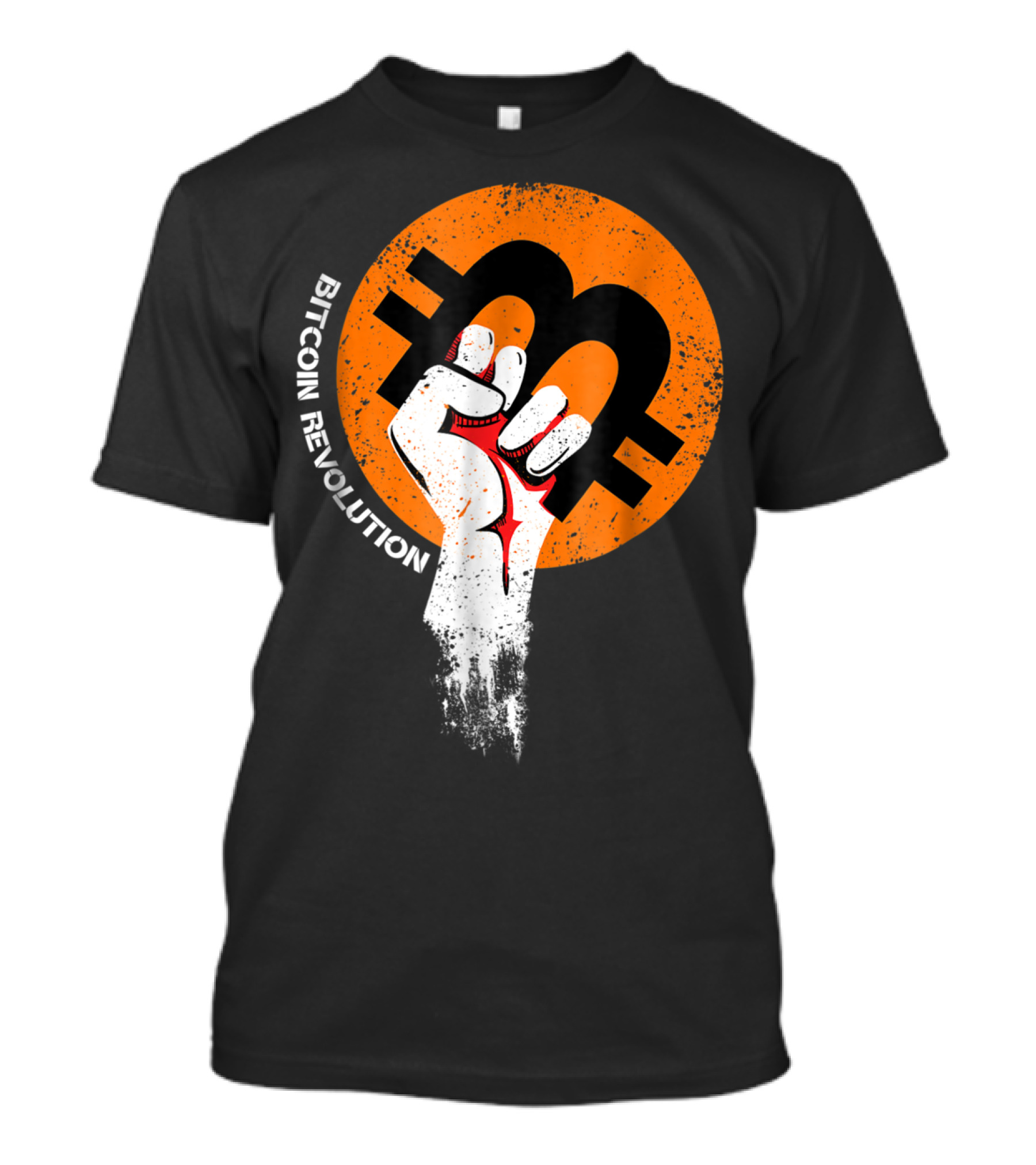 Bitcoin Cryptocurrency BTC Revolution Fist T-Shirt
