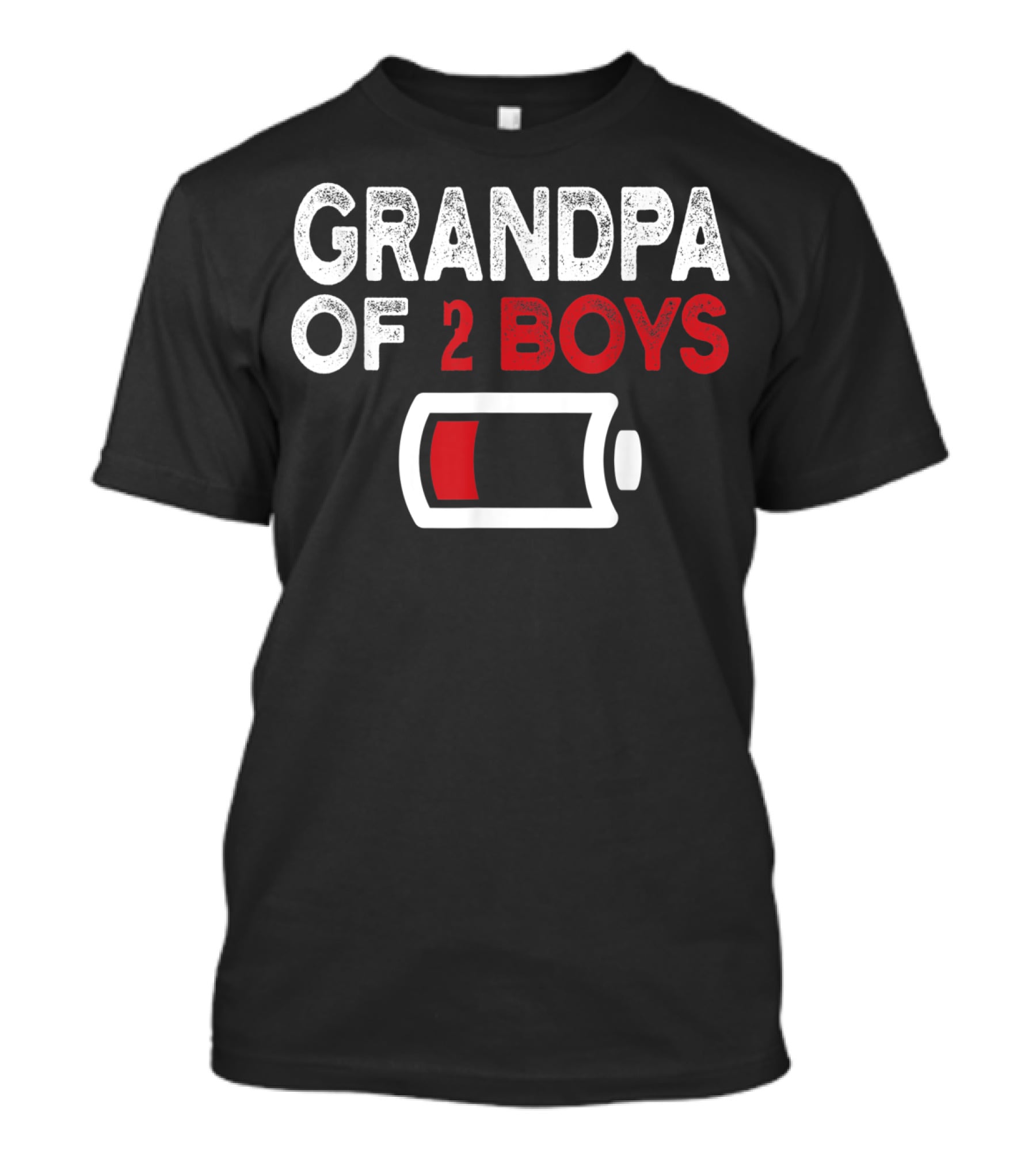 GRANDPA OF 2 BOYS LOW BATTERY T-Shirt