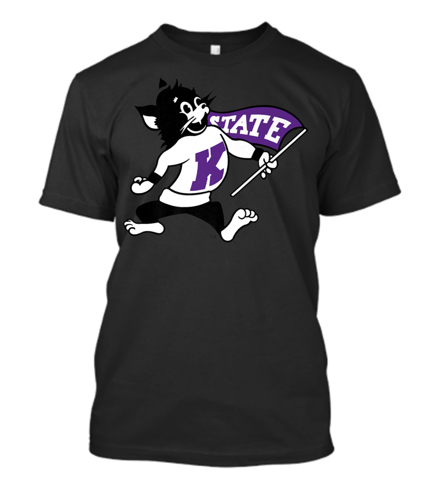 K State Wildcats NCAA State Mascot Flag T-Shirt