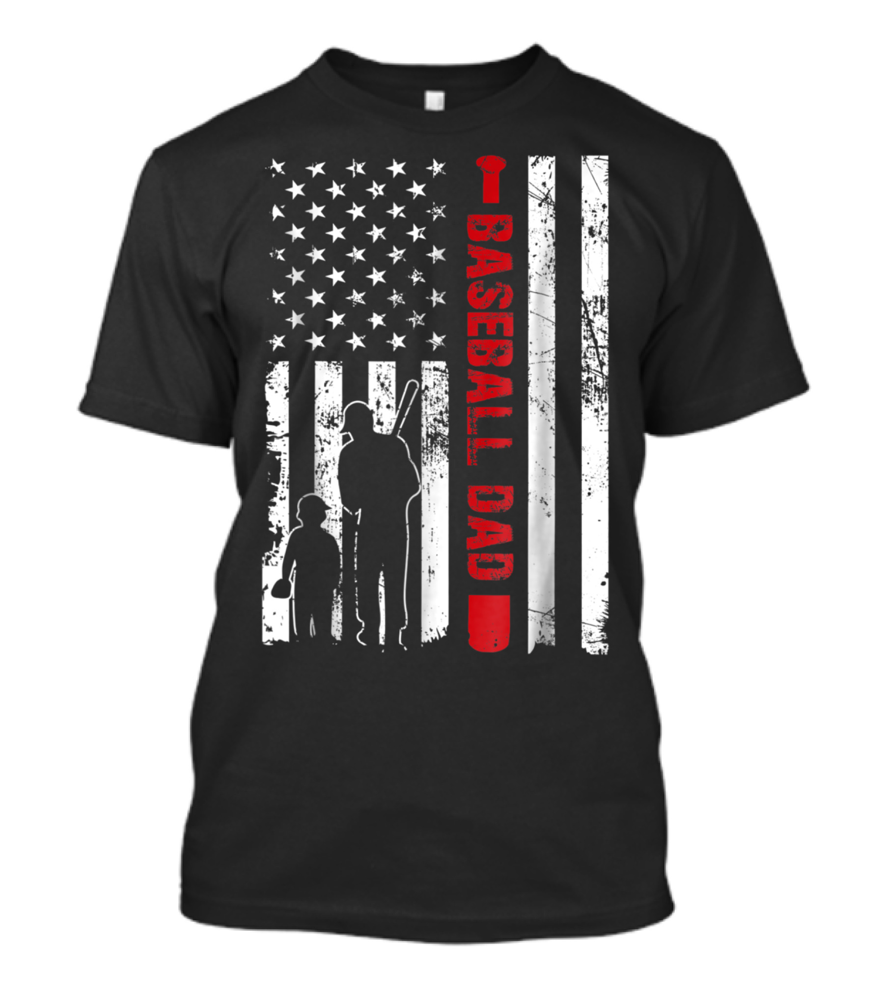 American Flag Baseball Dad Father's Day USA Sports T-Shirt