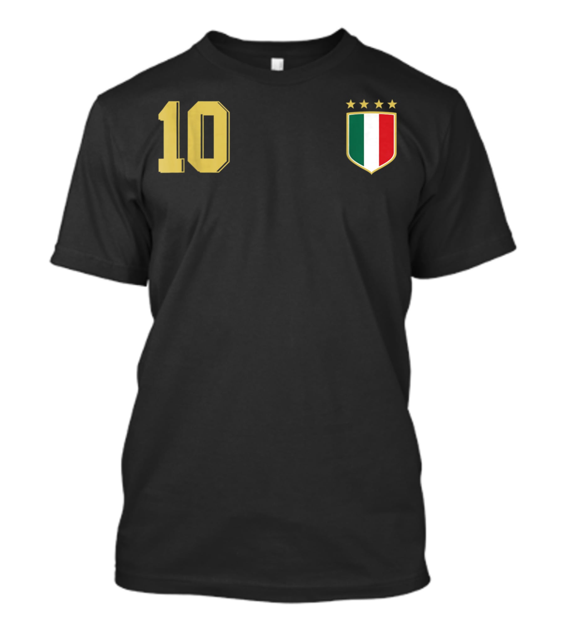 Italia Retro Soccer Jersey Italy Football 10 Crest Stars T-Shirt