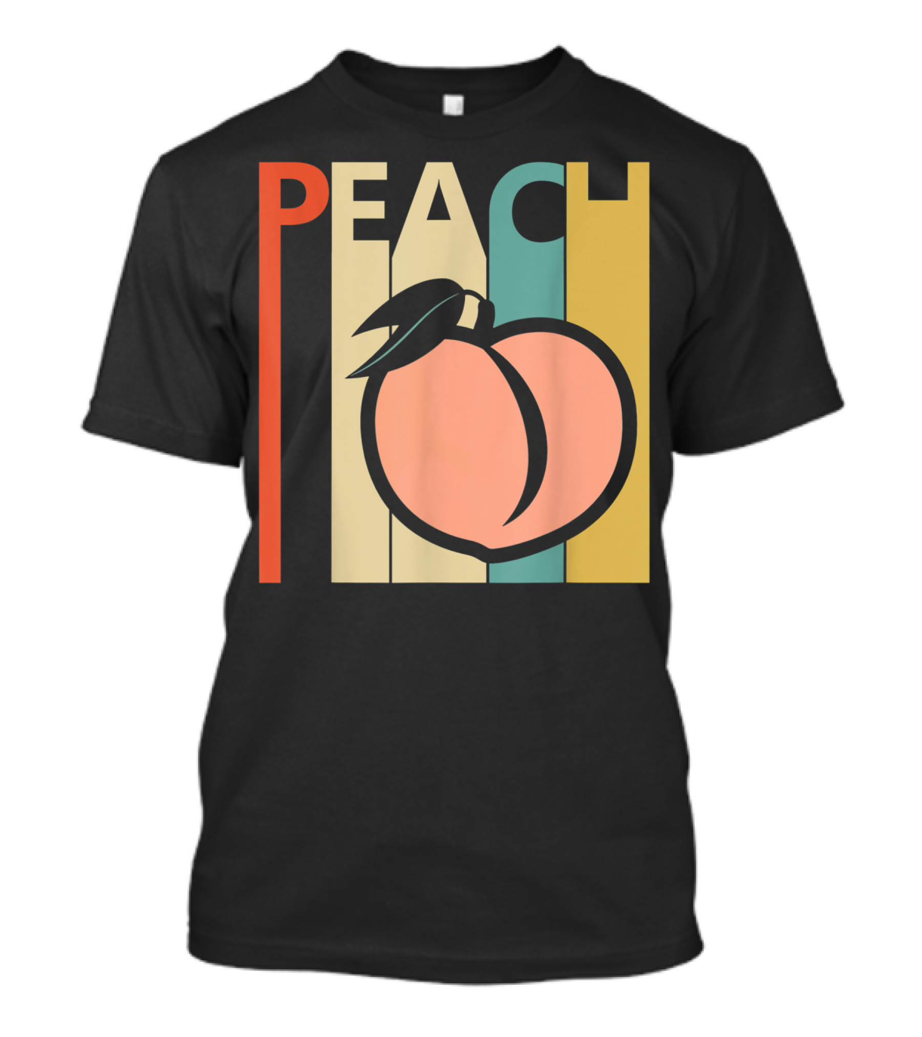 Vintage Peach Retro Fruit Emoji Peach T-Shirt