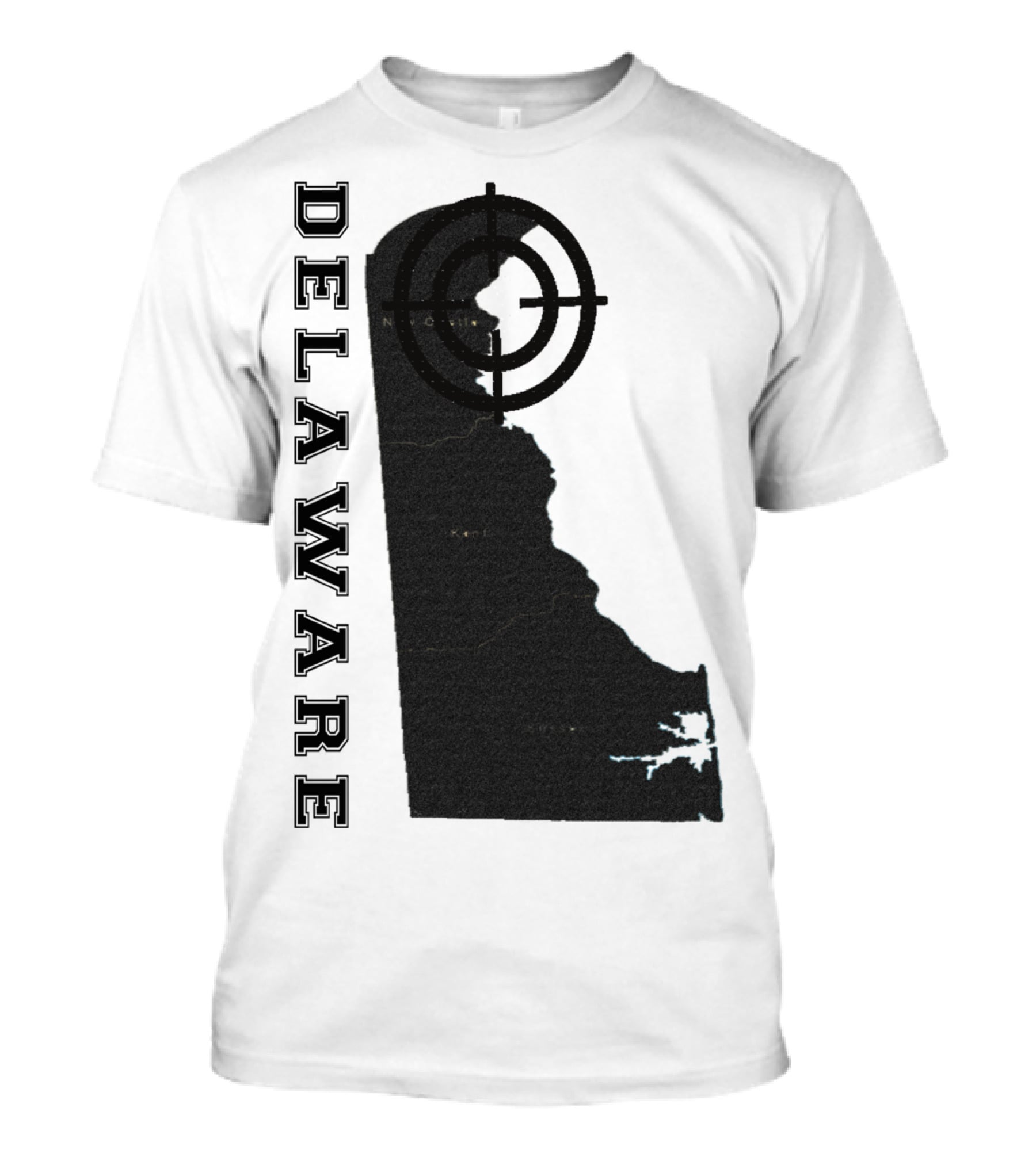 Delaware Maps Vintage Classic Style With Compass Target T-Shirt