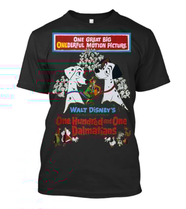Walt Disney's One Hundred And One Dalmatians One Great Big ONEDERFUL Motion Picture T-Shirt