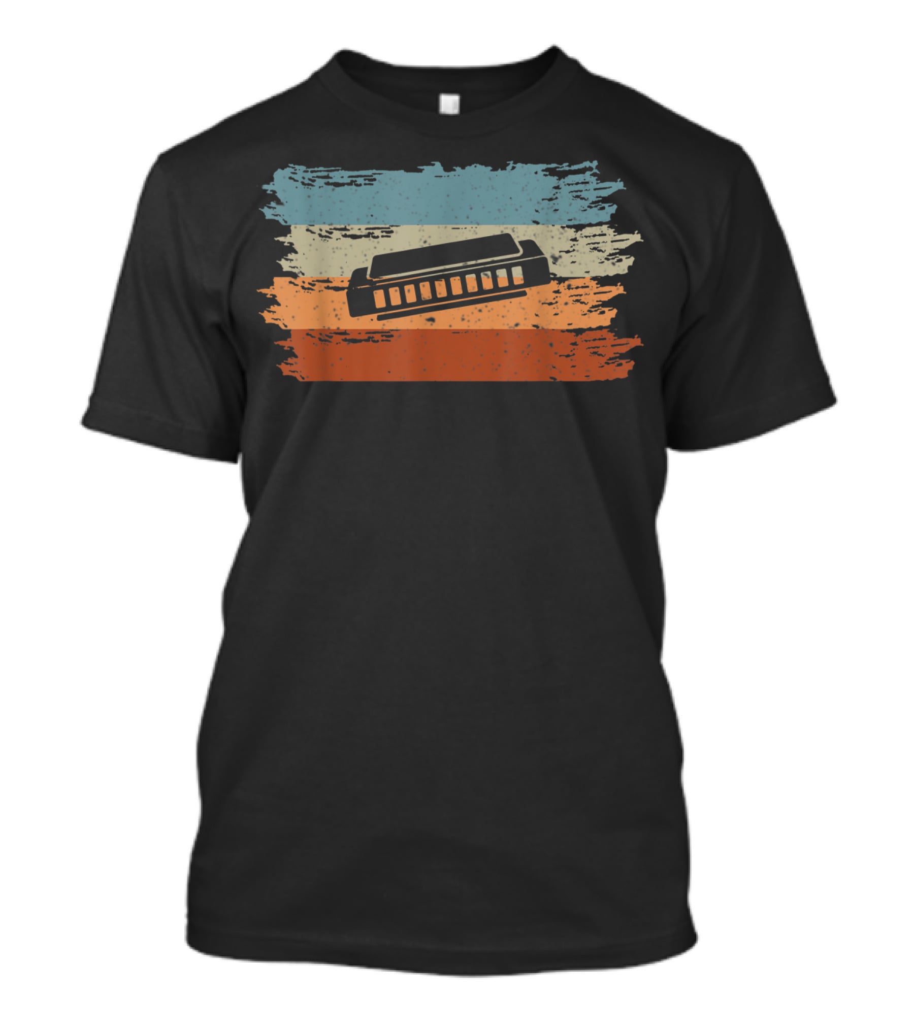 Harmonica Classic Vintage Retro Stripes T-Shirt