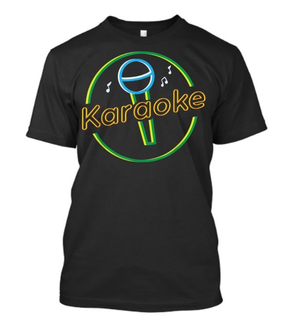Karaoke Night Classics Microphone Music Retro Singing T-Shirt