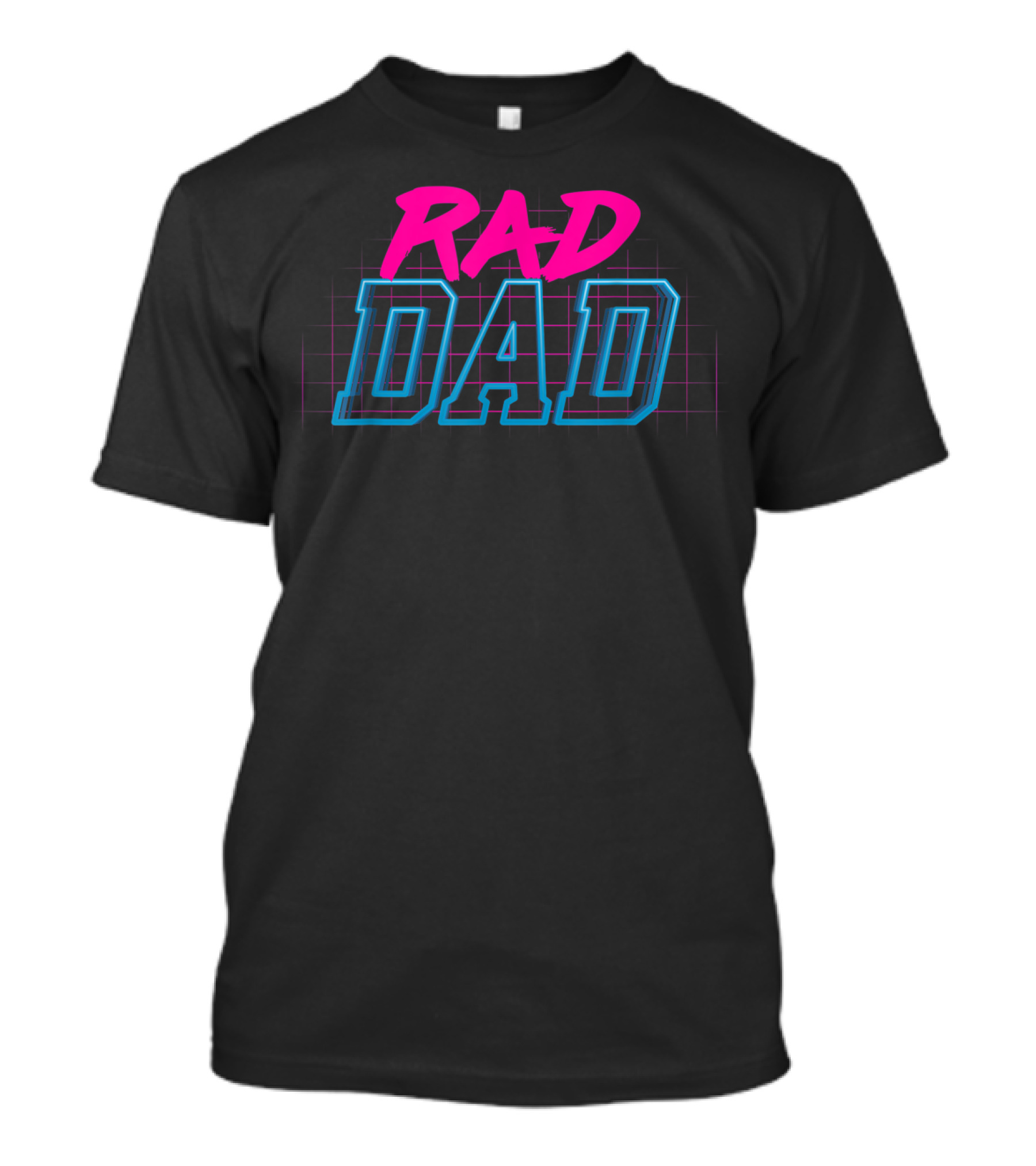 Rad Dad Retro 1980s Neon Vibes T-Shirt