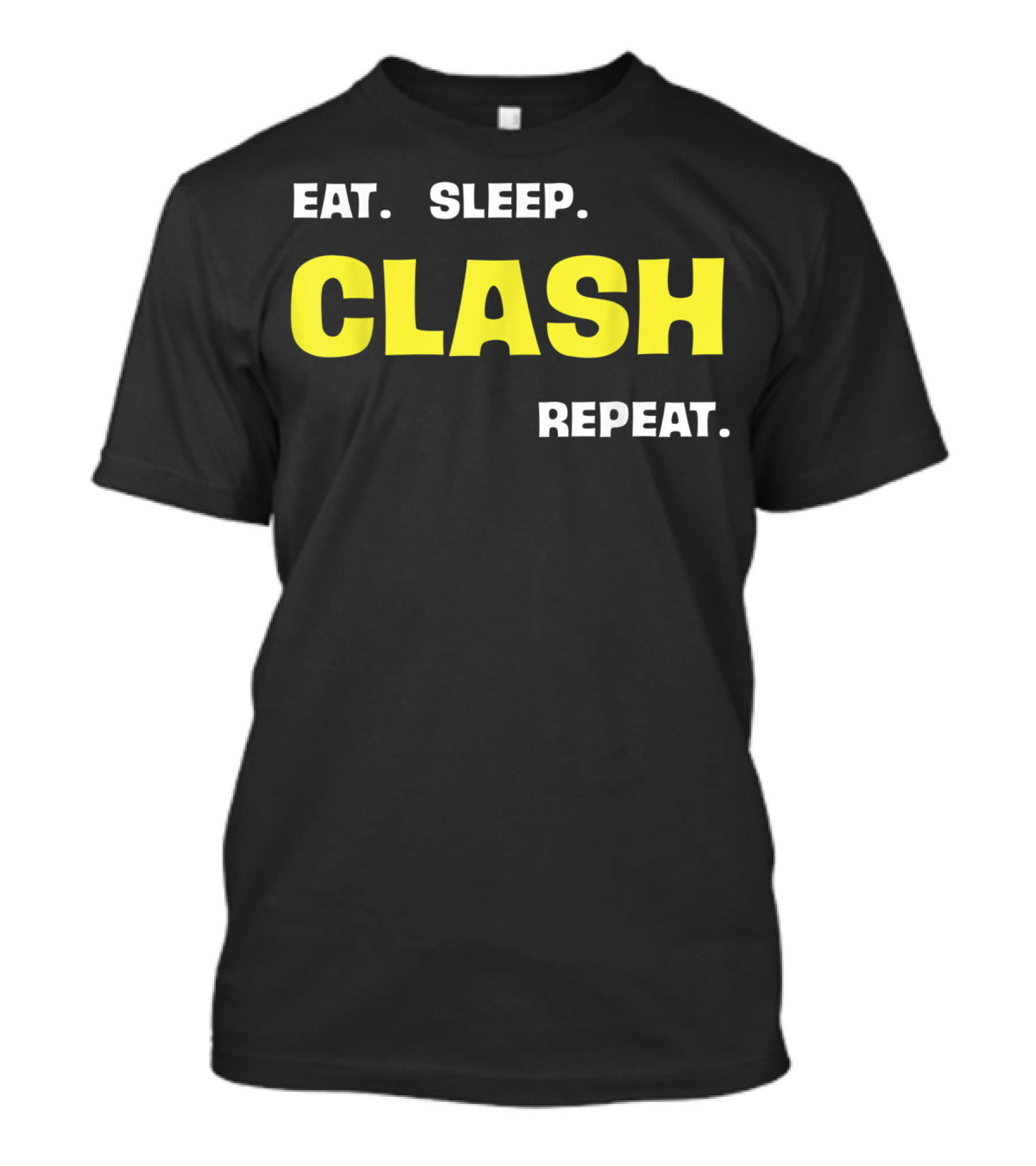 Eat Sleep Clash Repeat Retro Gaming Motif T-Shirt