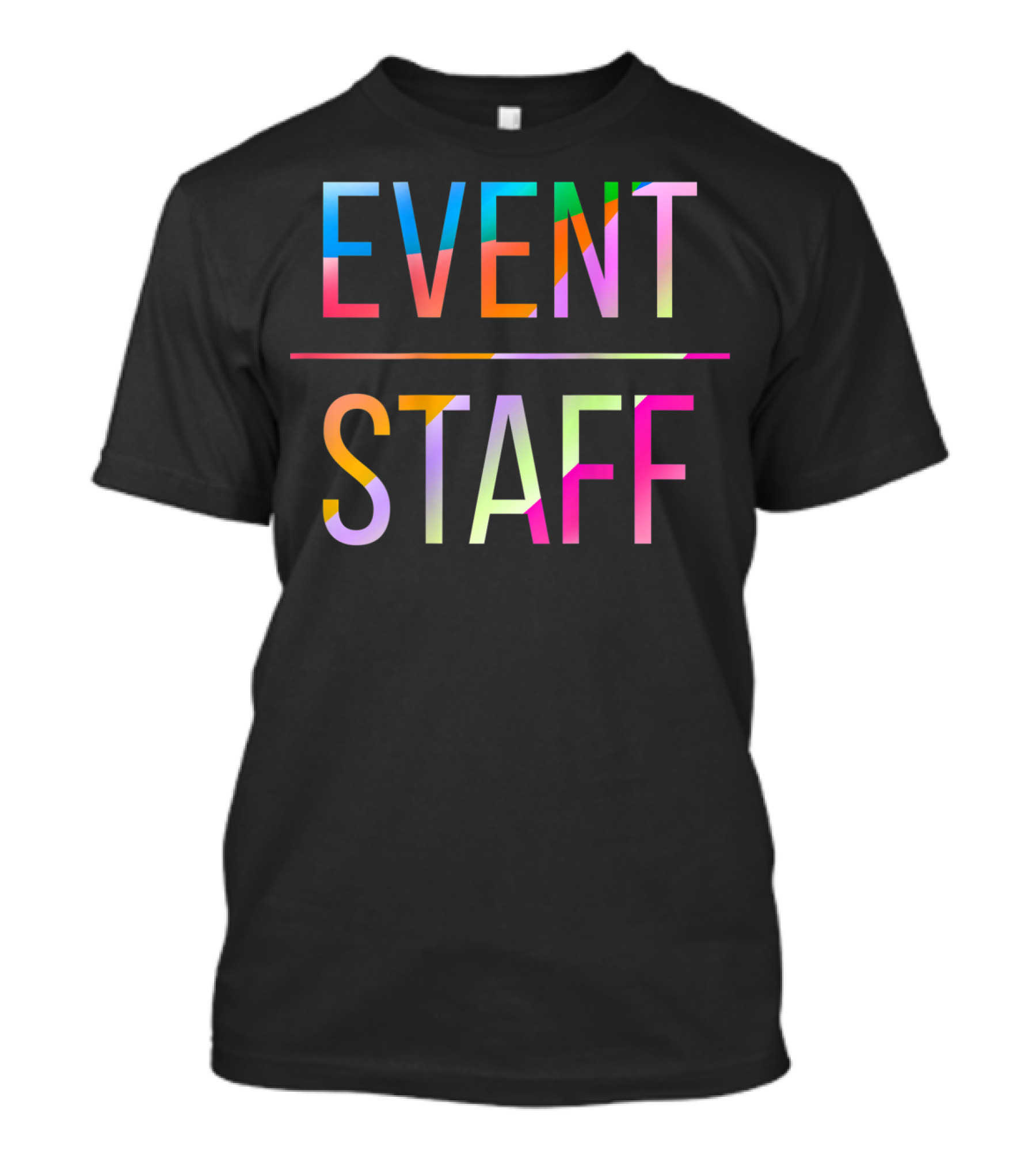 Event Staff Back Colorful Party Crew Uniform T-Shirt