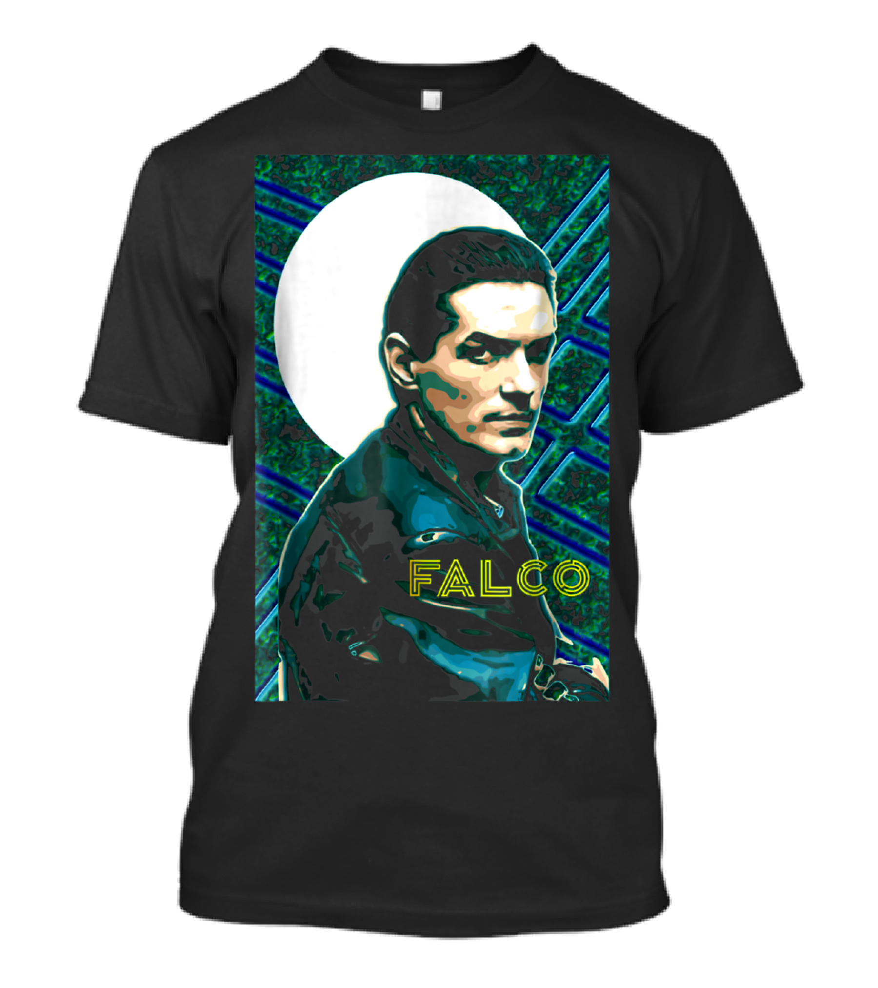 Falco Art Deco Retro Style Portrait T-Shirt