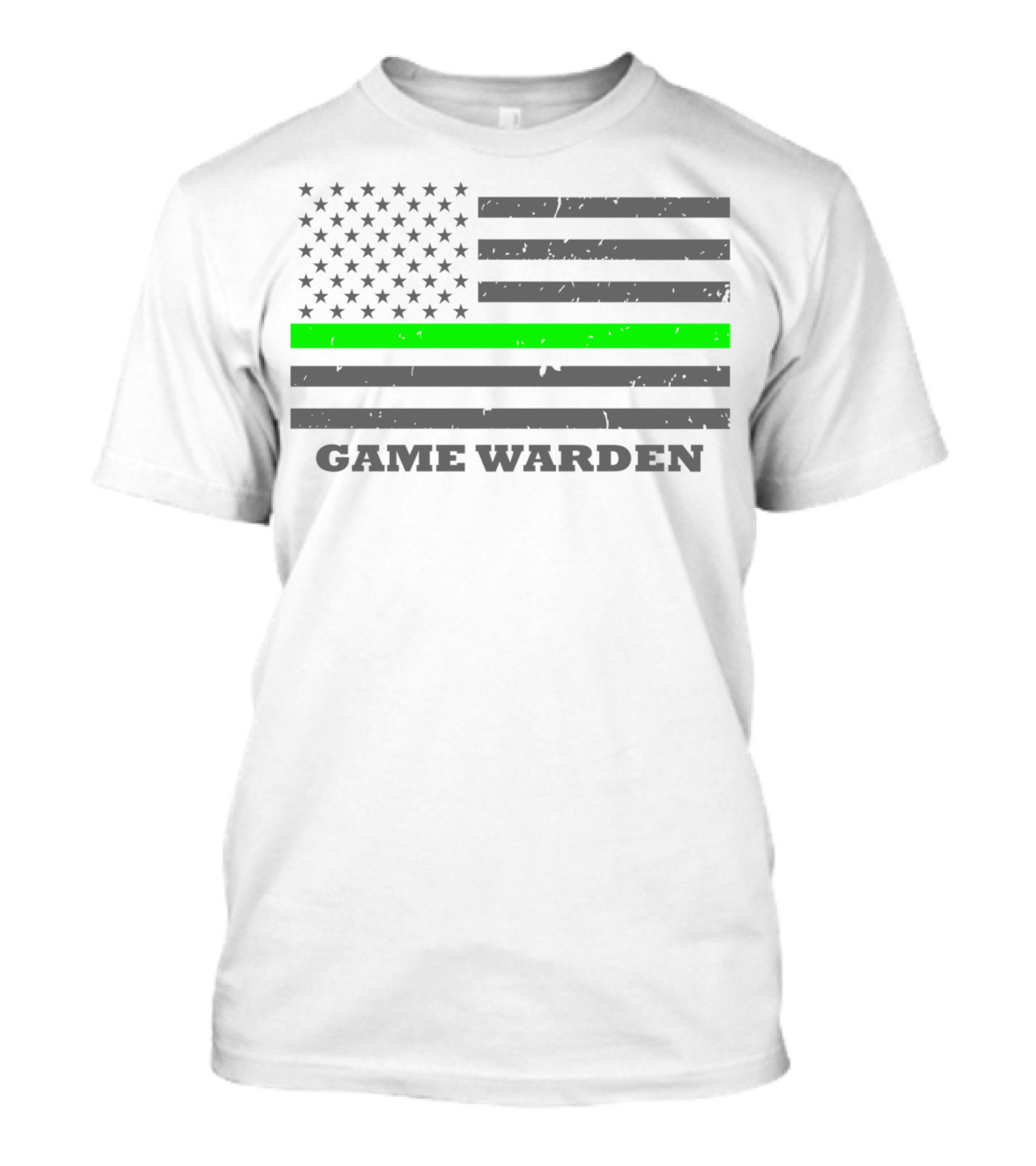Game Warden Thin Green Line Flag Supporter T-Shirt
