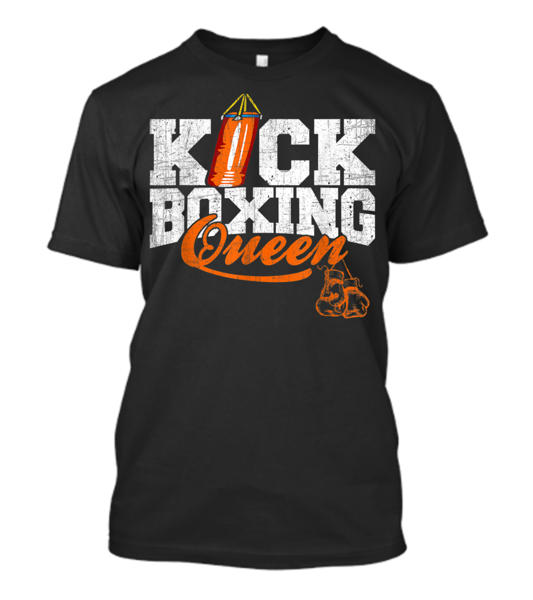 Kickboxing Queen Punching Bag And Boxing Gloves T-Shirt