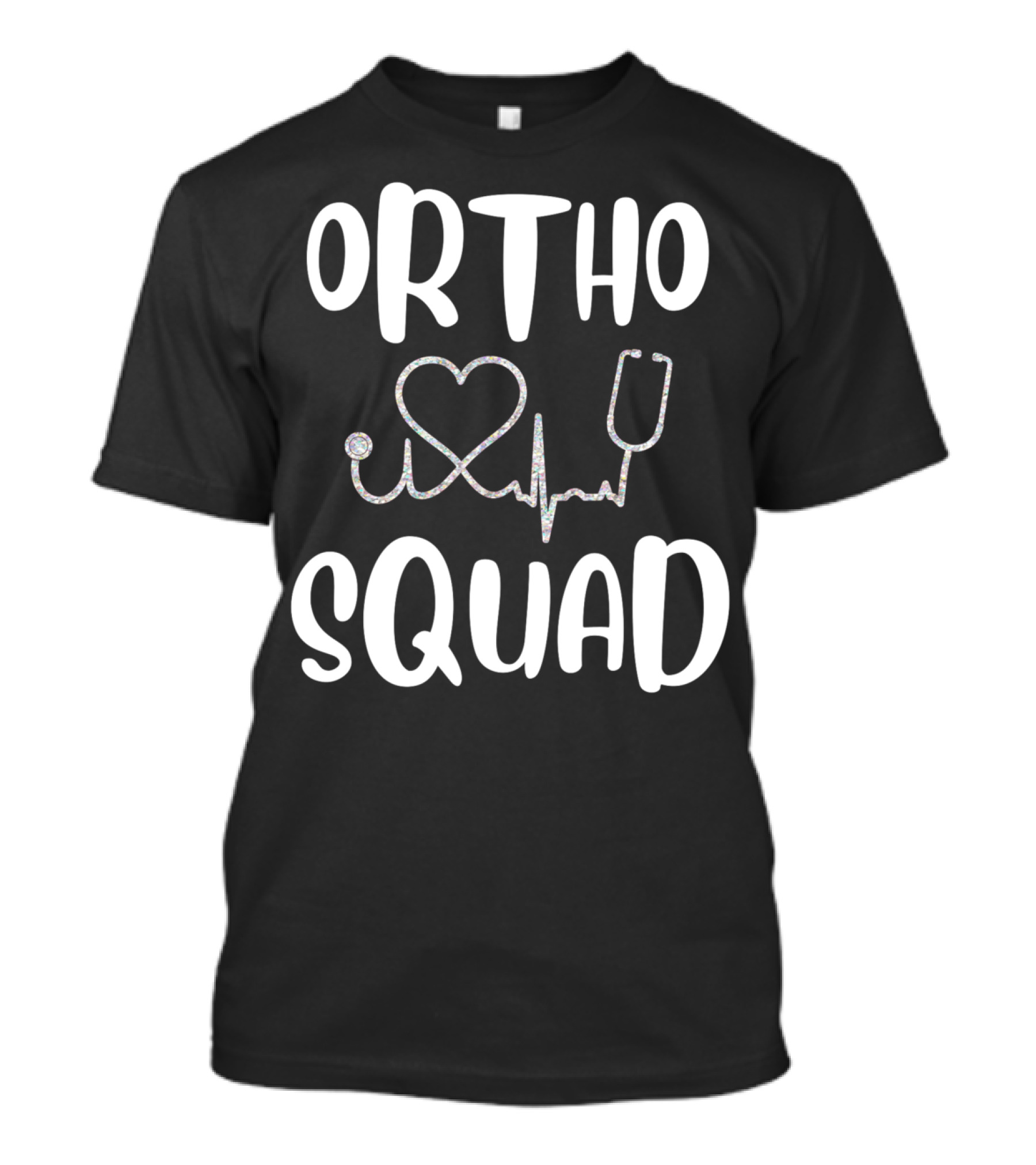 Ortho Squad Heartbeat Stethoscope Orthopedic Doctor Nurse T-Shirt