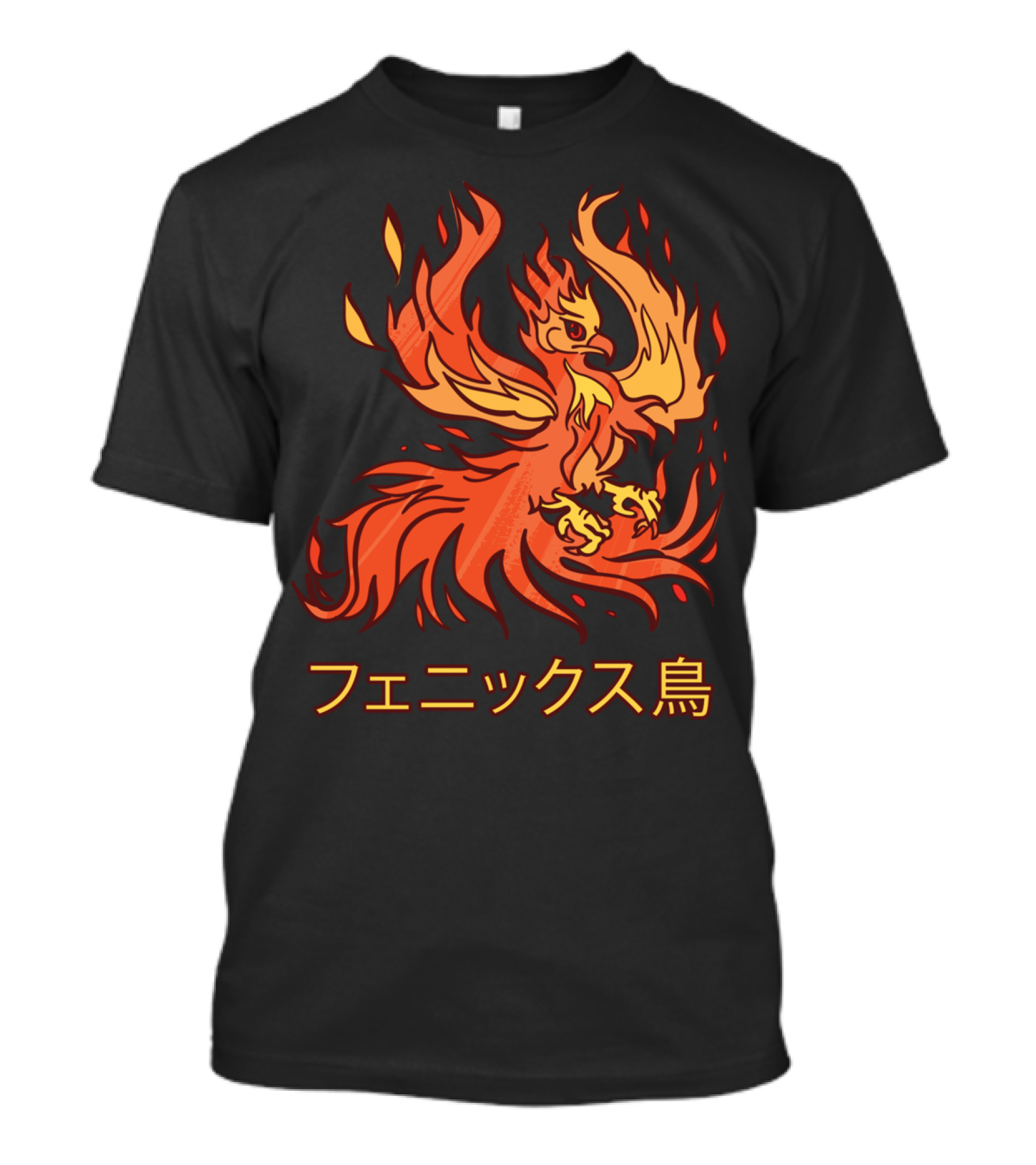 Rising Phoenix Fire Bird Japanese Aesthetic T-Shirt