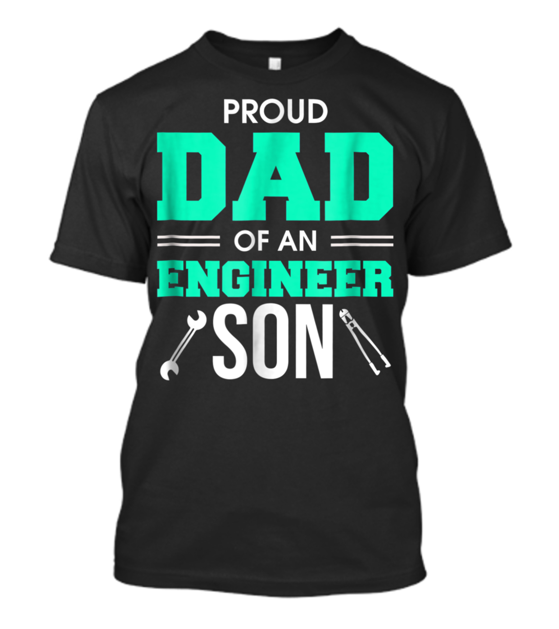 Proud Dad Of An Engineer Son With Wrench And Tool Icons T-Shirt