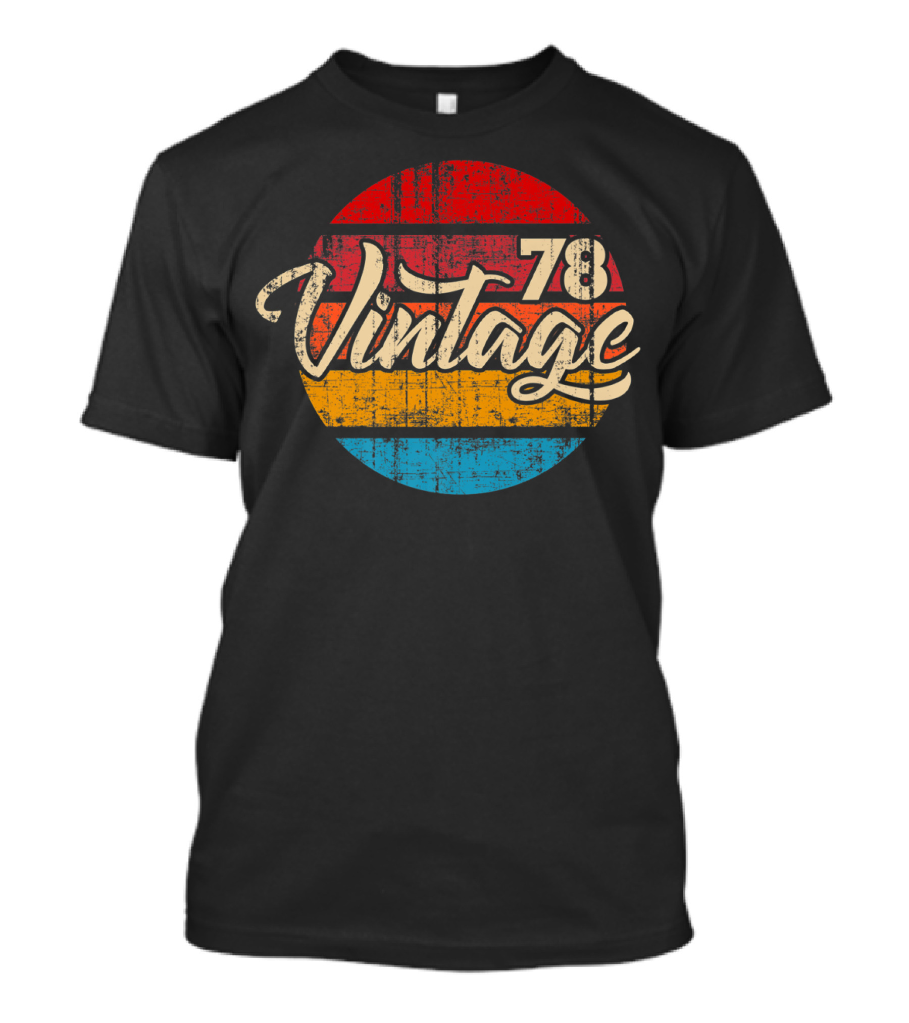 Vintage 78 Distressed Throwback T-Shirt