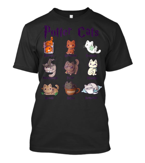 Potter Cats Resnwold Hermiawnie Puurfin Purrdamentor Minervagcatl Severine Dumblepurr Kitten T-Shirt