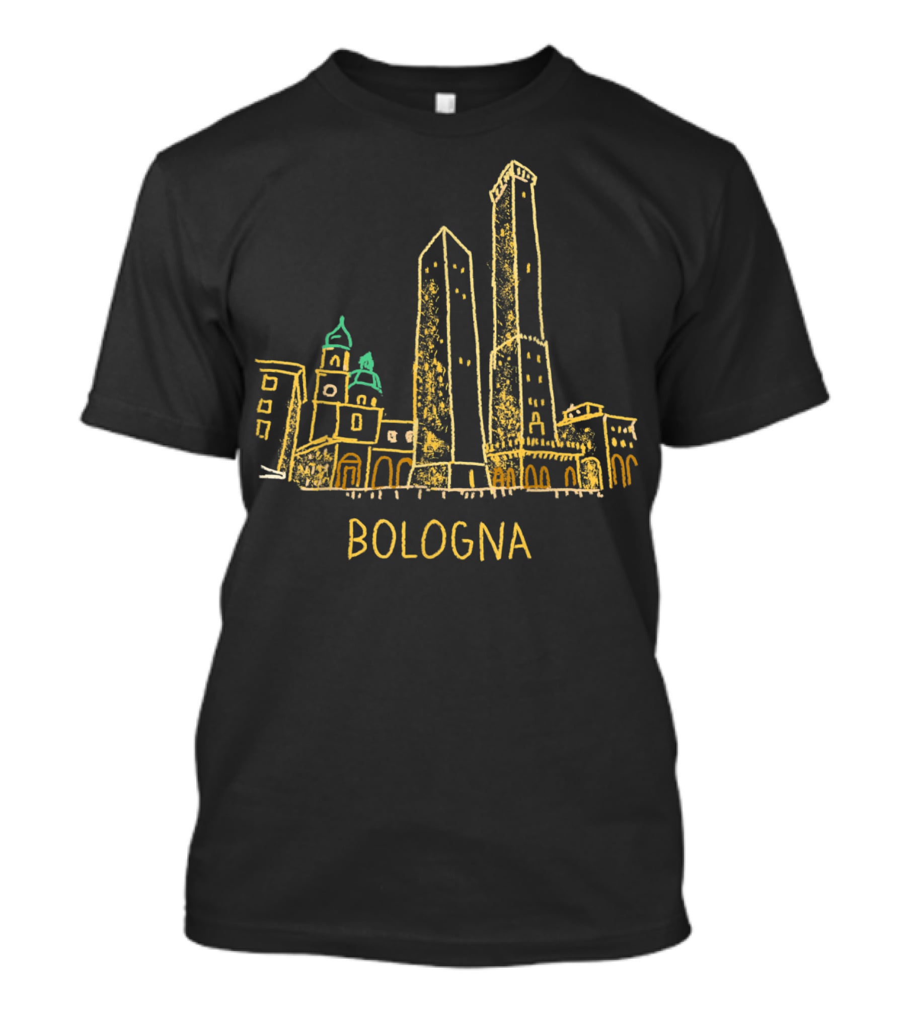 Bologna City Skyline Two Towers T-Shirt
