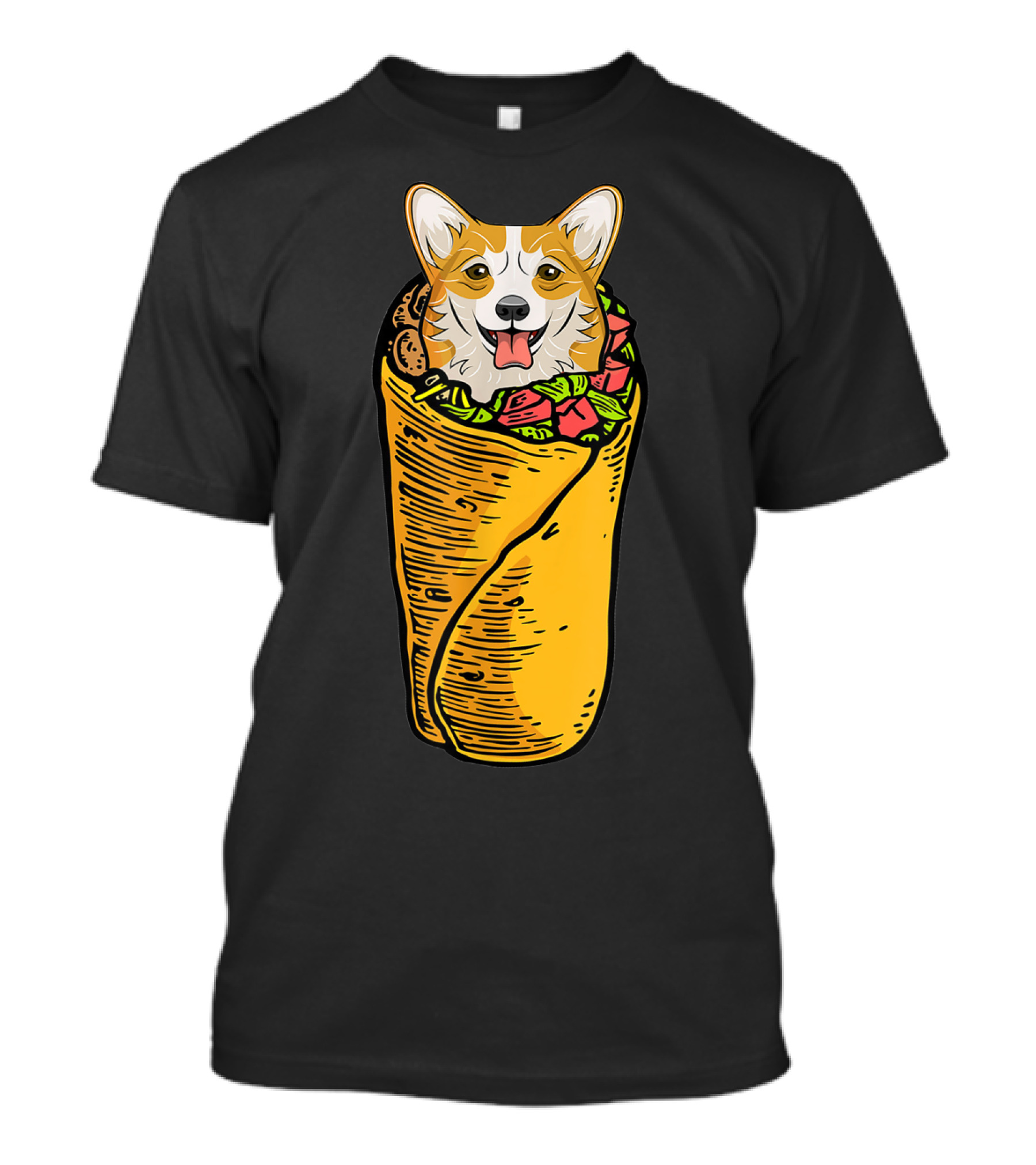 Cinco De Mayo Corgi In Burrito Mexican Food T-Shirt