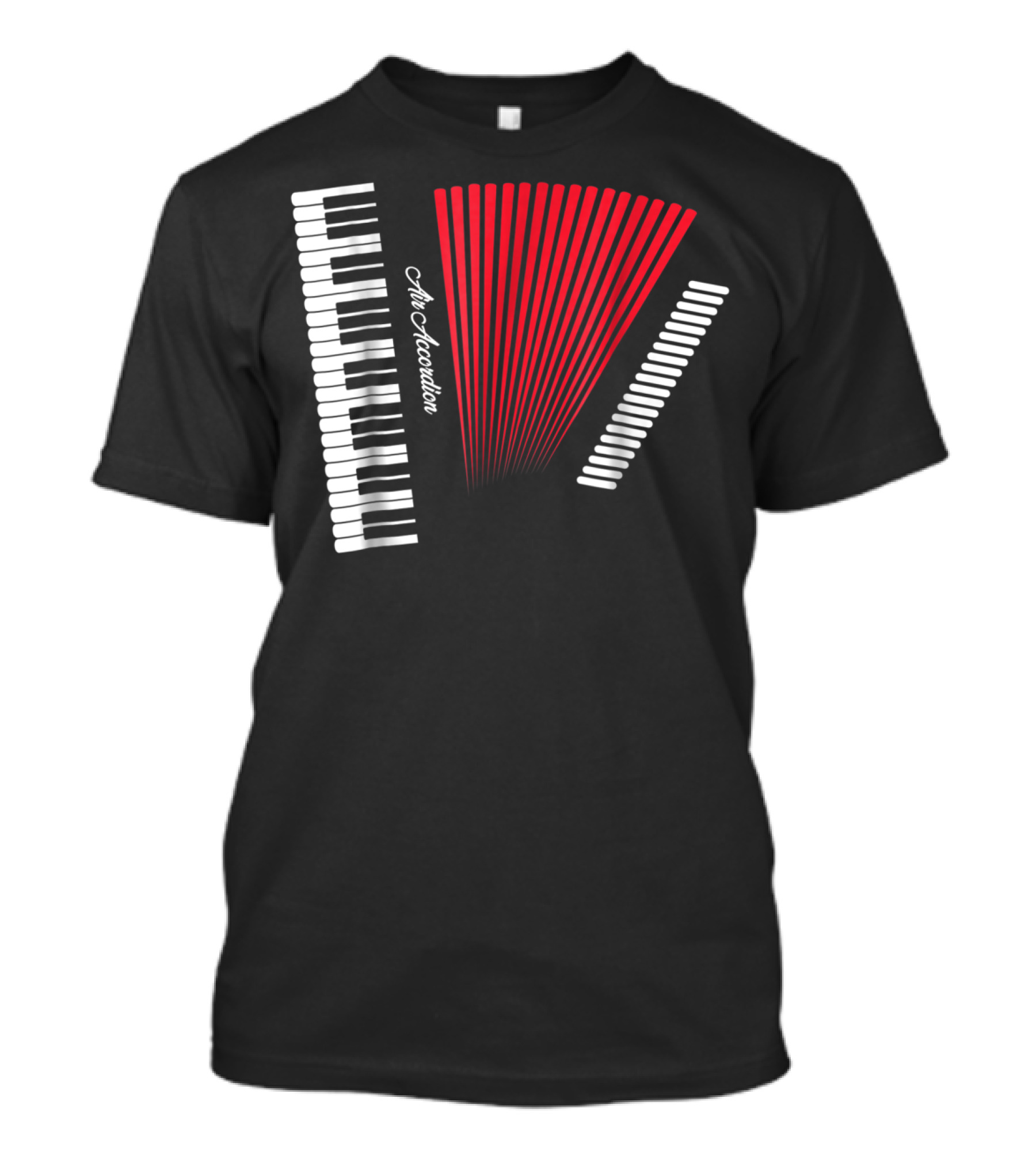 Air Accordion Funny Instrumental Player Music T-Shirt